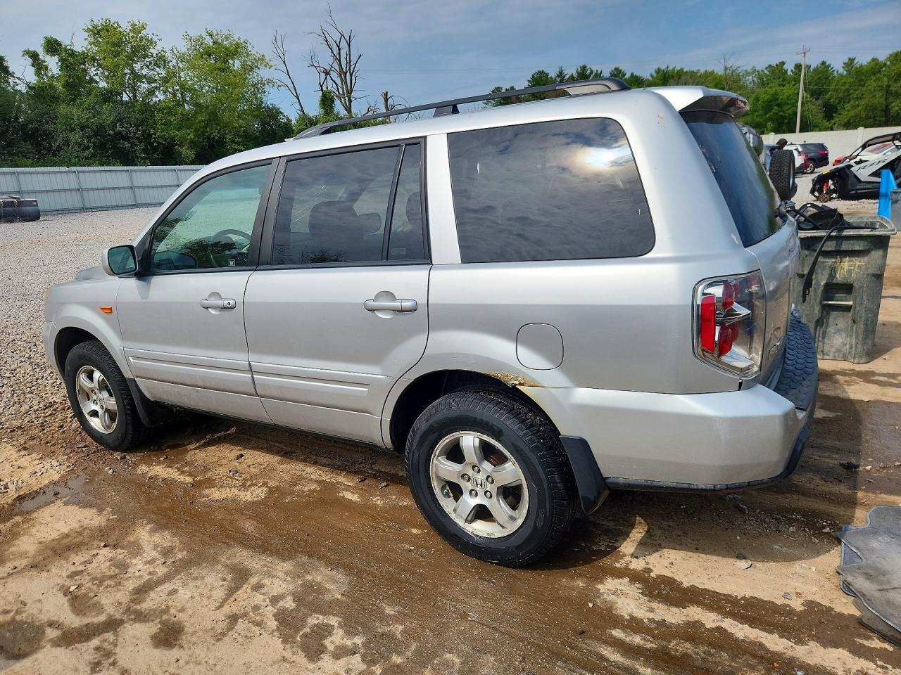 2006 Honda Pilot Ex Silver vin: 2HKYF18476H508167