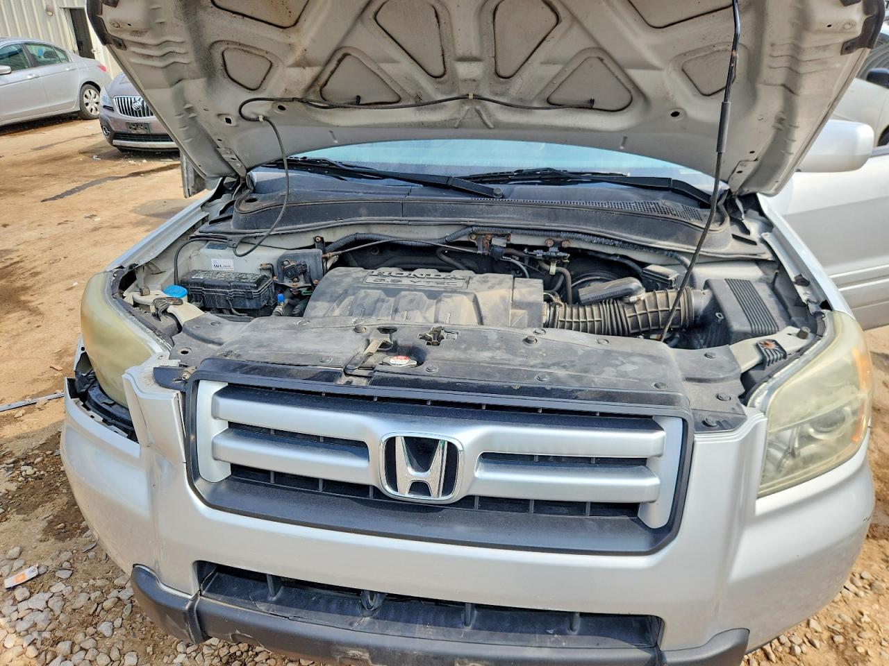 2006 Honda Pilot Ex Silver vin: 2HKYF18476H508167