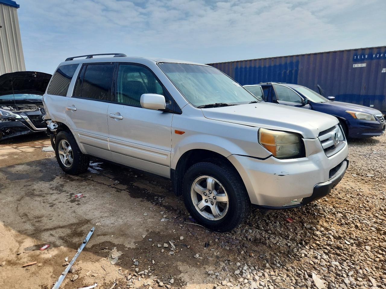 2006 Honda Pilot Ex Silver vin: 2HKYF18476H508167