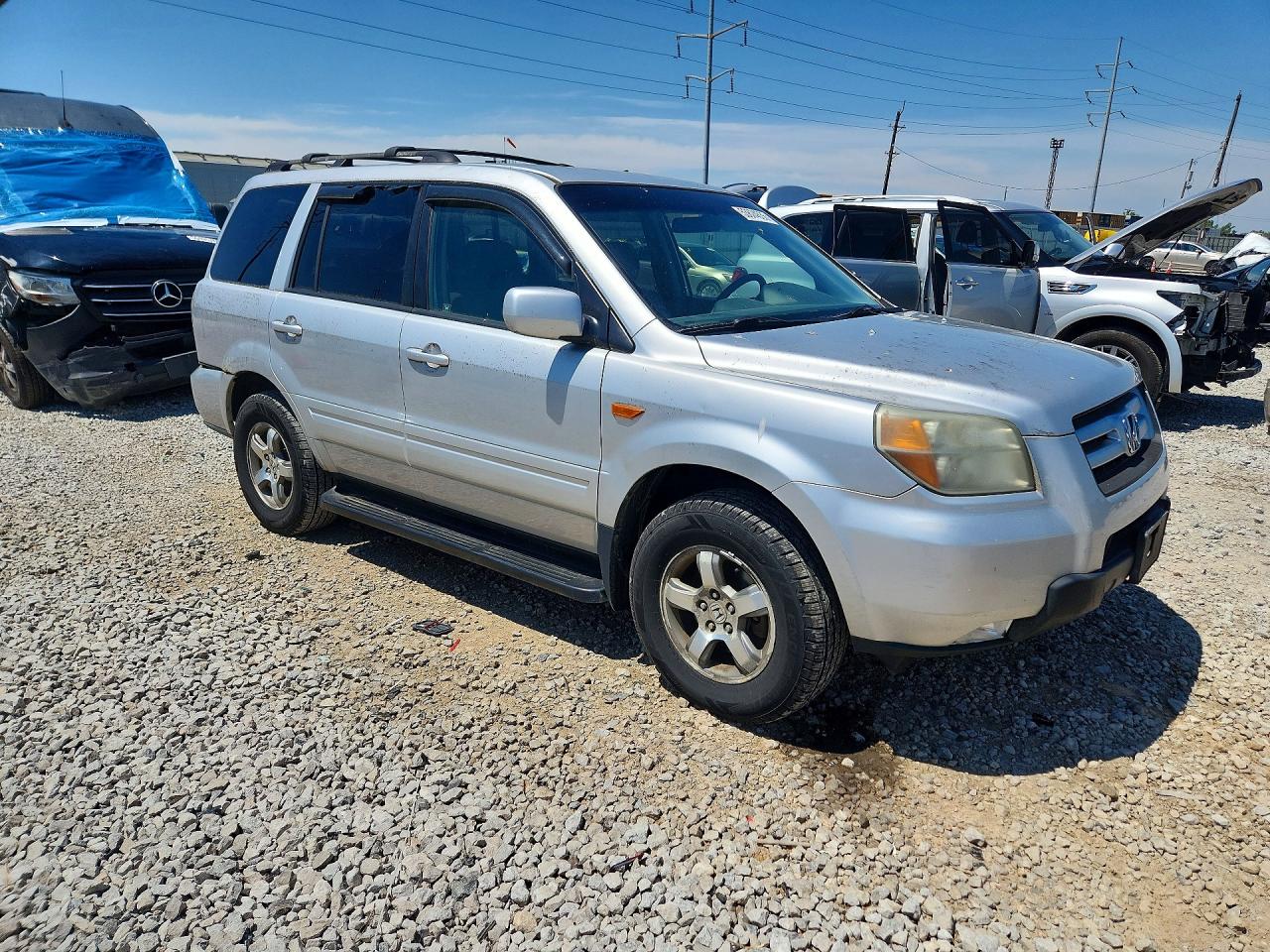 2006 Honda Pilot Ex Silver vin: 2HKYF18476H526183