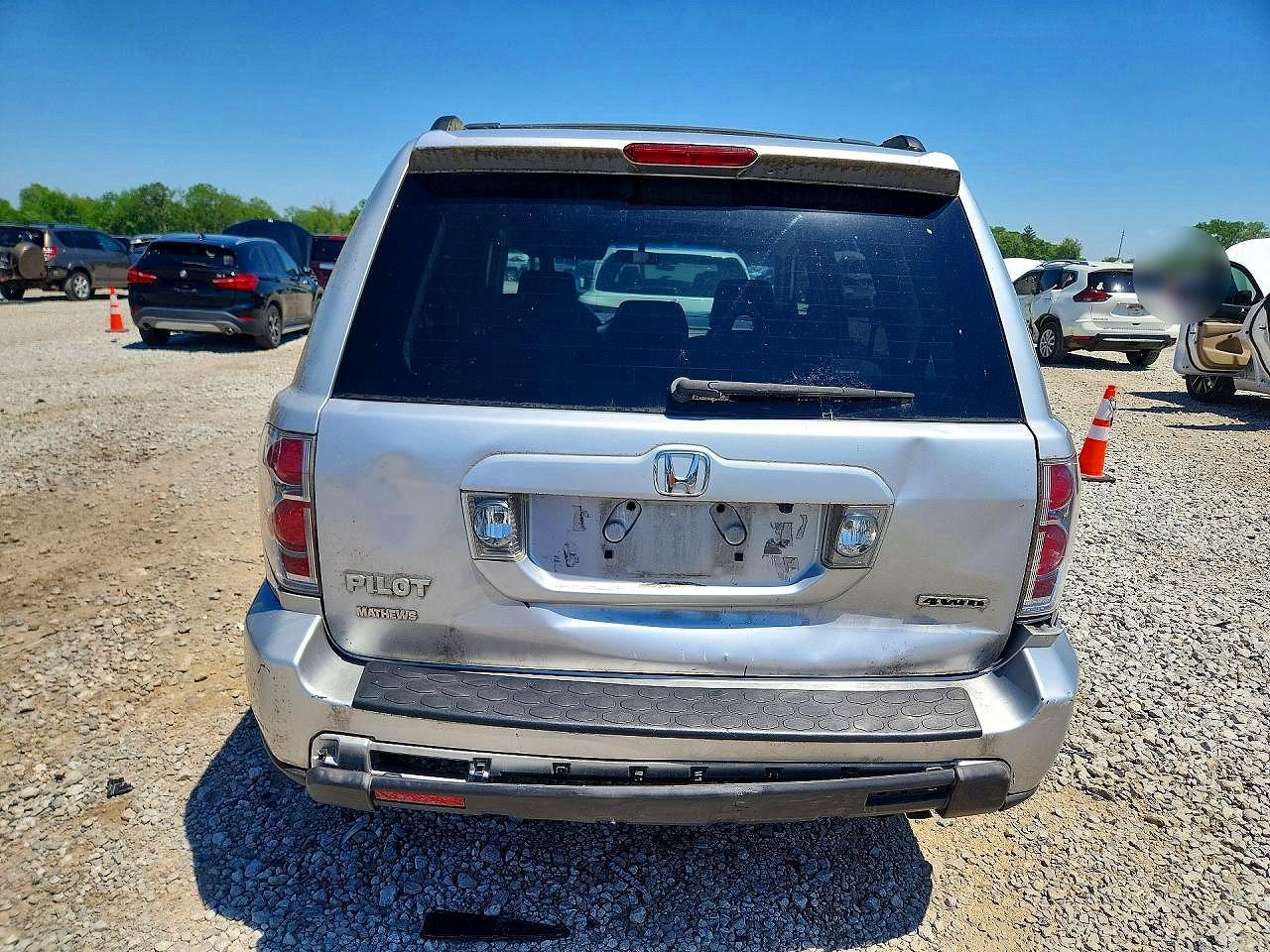 2006 Honda Pilot Ex Silver vin: 2HKYF18476H526183