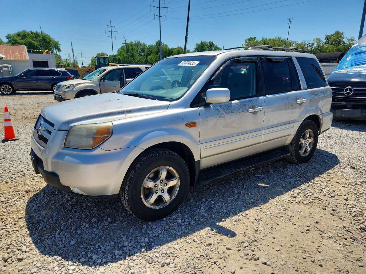 2006 Honda Pilot Ex Silver vin: 2HKYF18476H526183
