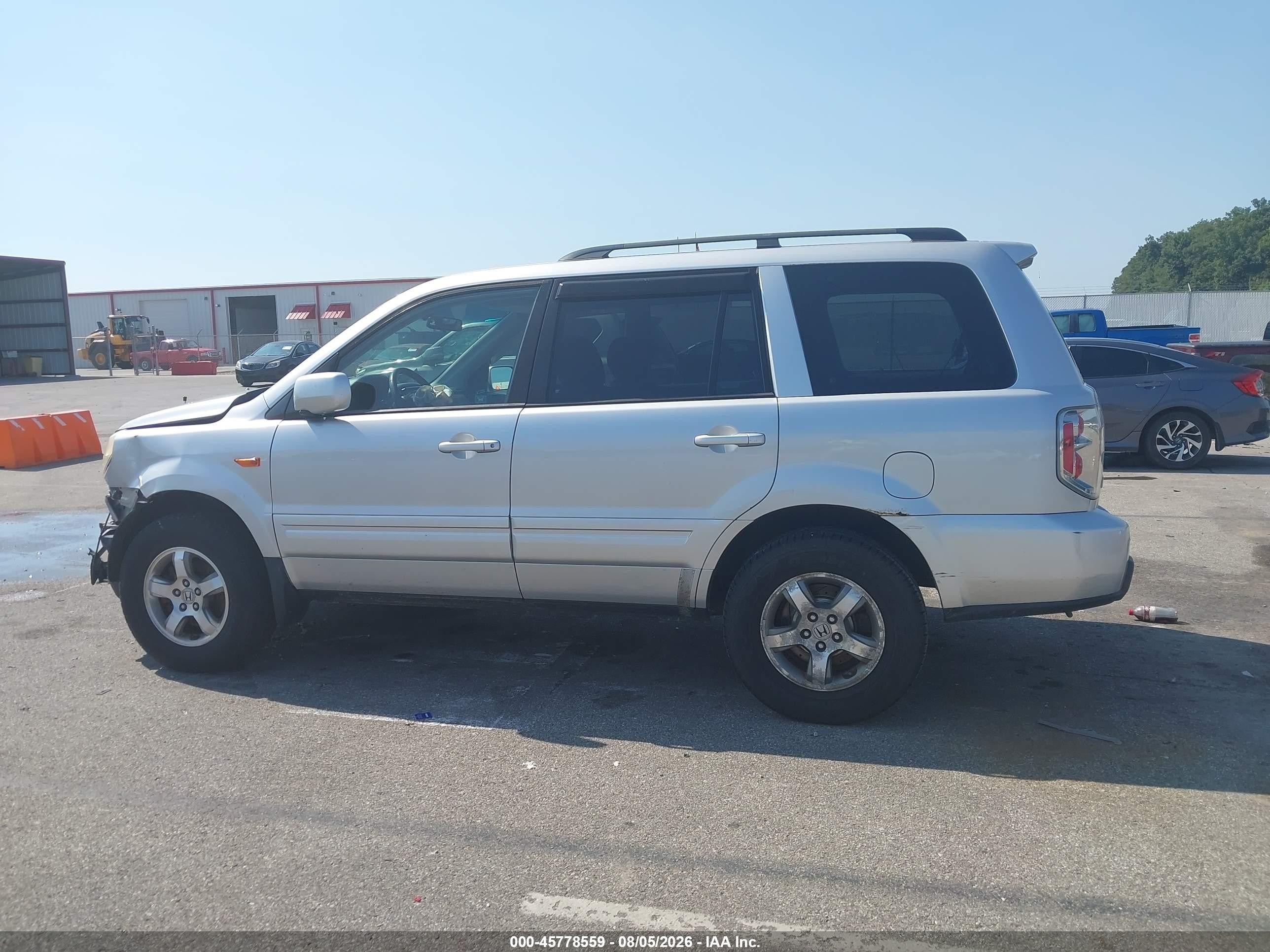 2006 Honda Pilot Ex Silver vin: 2HKYF18476H527625
