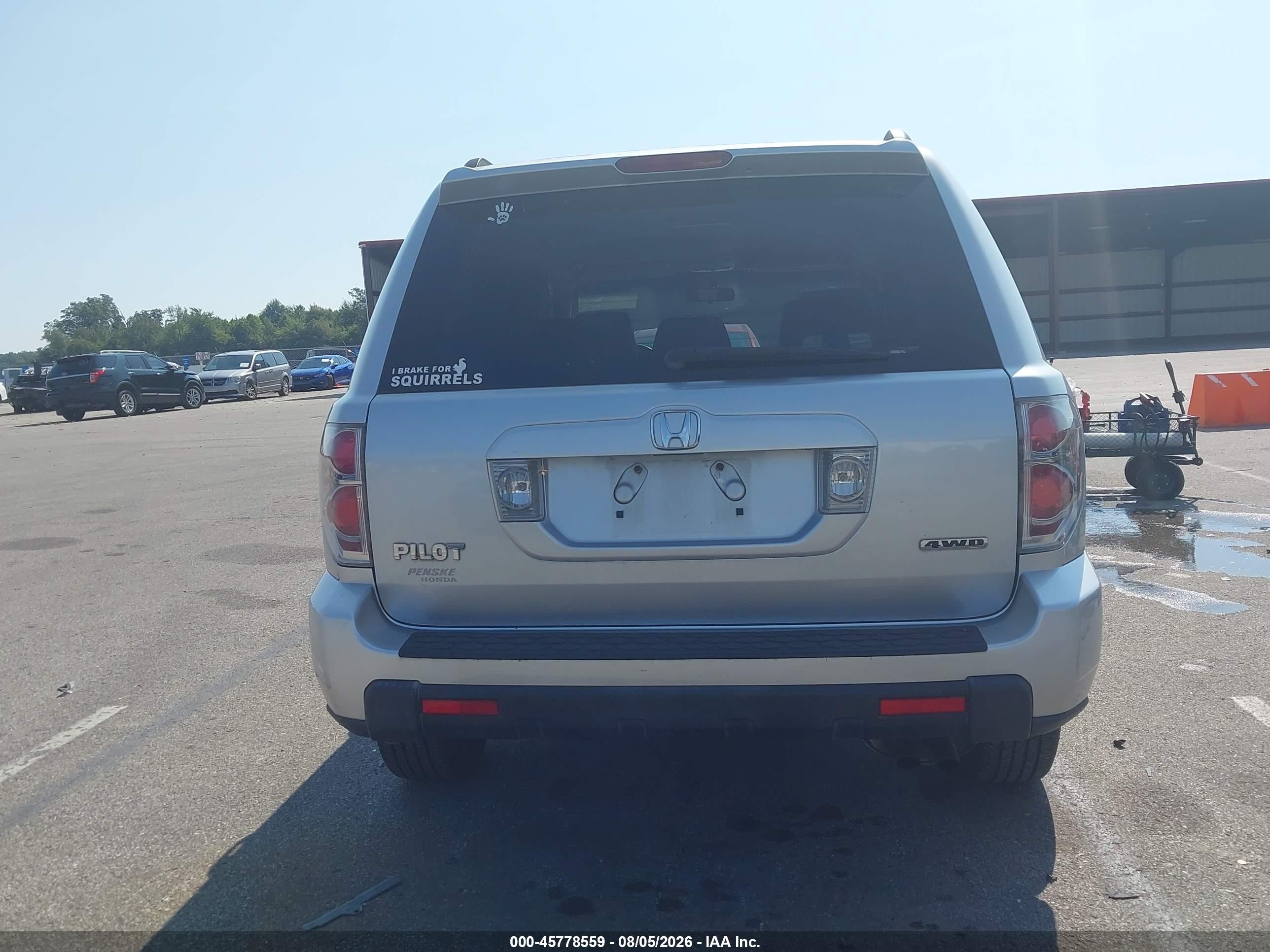 2006 Honda Pilot Ex Silver vin: 2HKYF18476H527625
