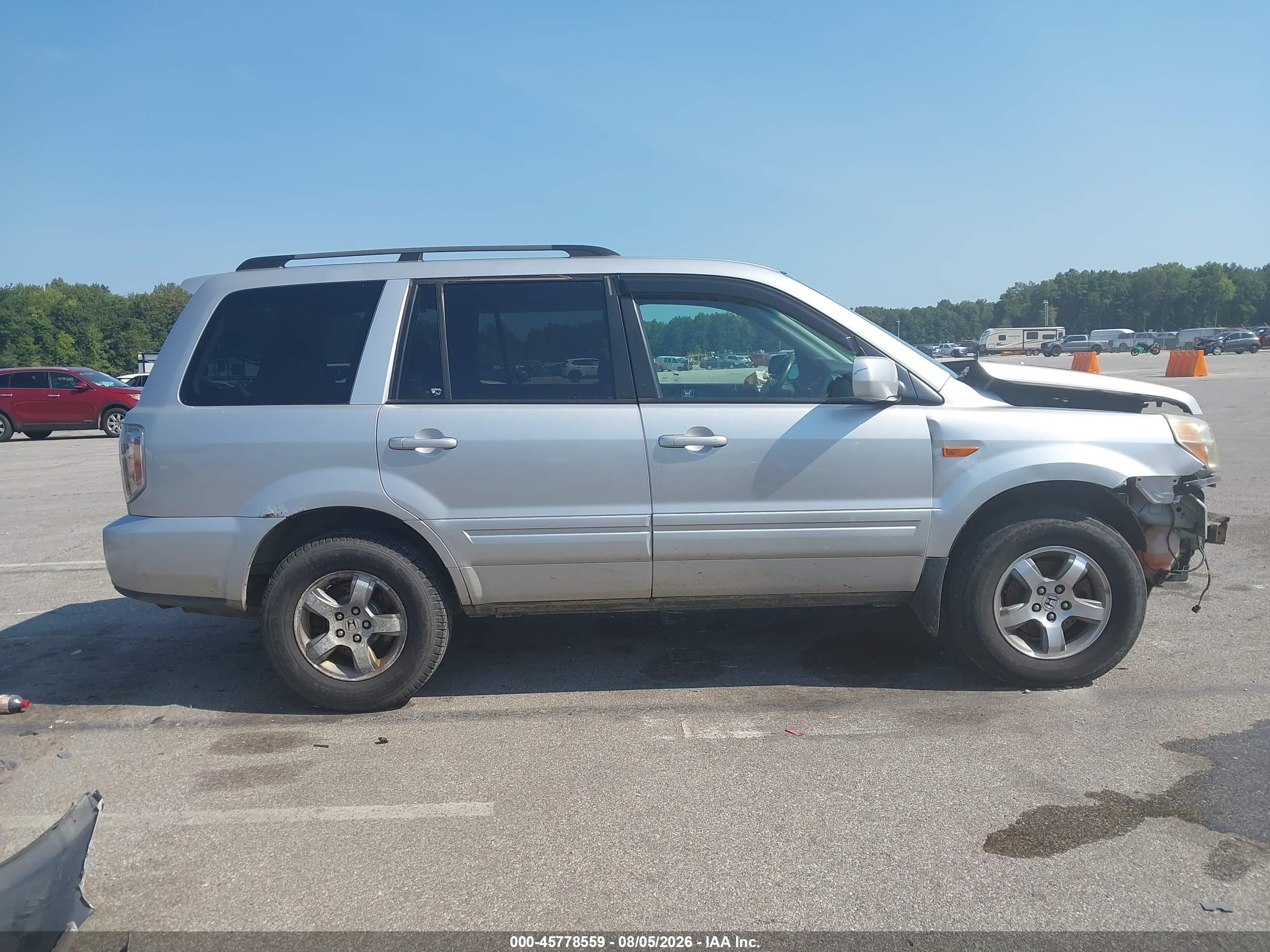 2006 Honda Pilot Ex Silver vin: 2HKYF18476H527625