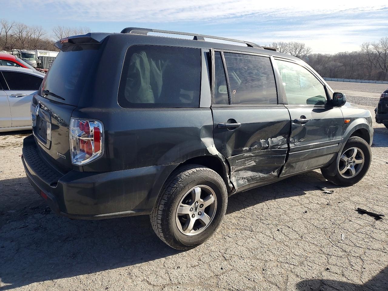 2006 Honda Pilot Ex Black vin: 2HKYF18476H538334