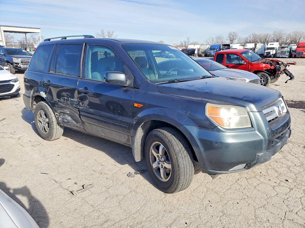2006 Honda Pilot Ex Black vin: 2HKYF18476H538334