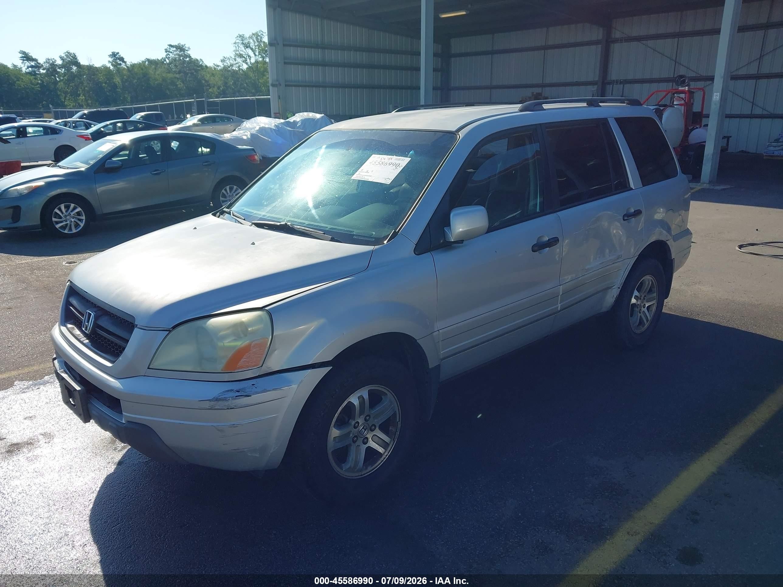 2003 Honda Pilot Ex Silver vin: 2HKYF18483H515835