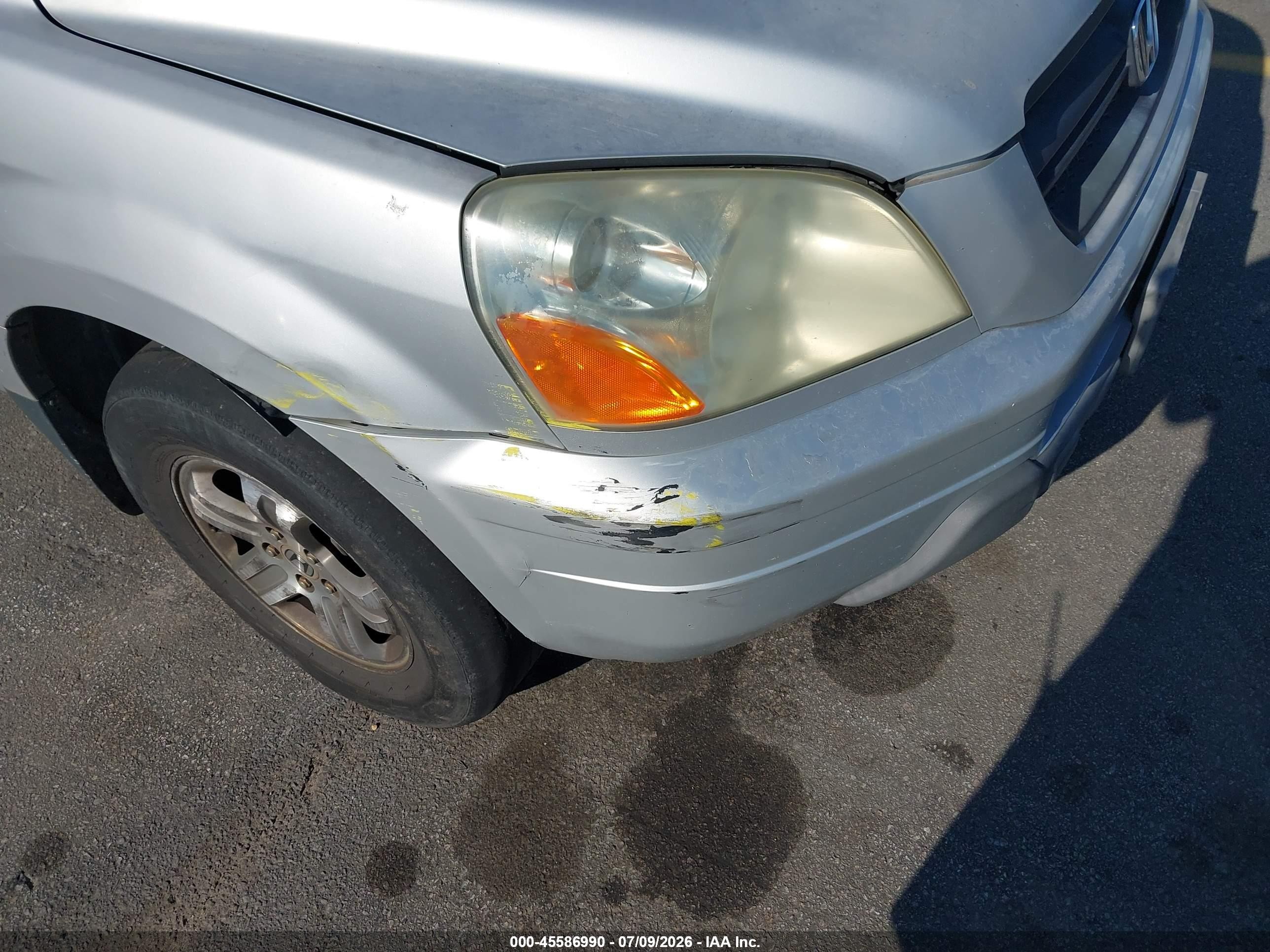 2003 Honda Pilot Ex Silver vin: 2HKYF18483H515835