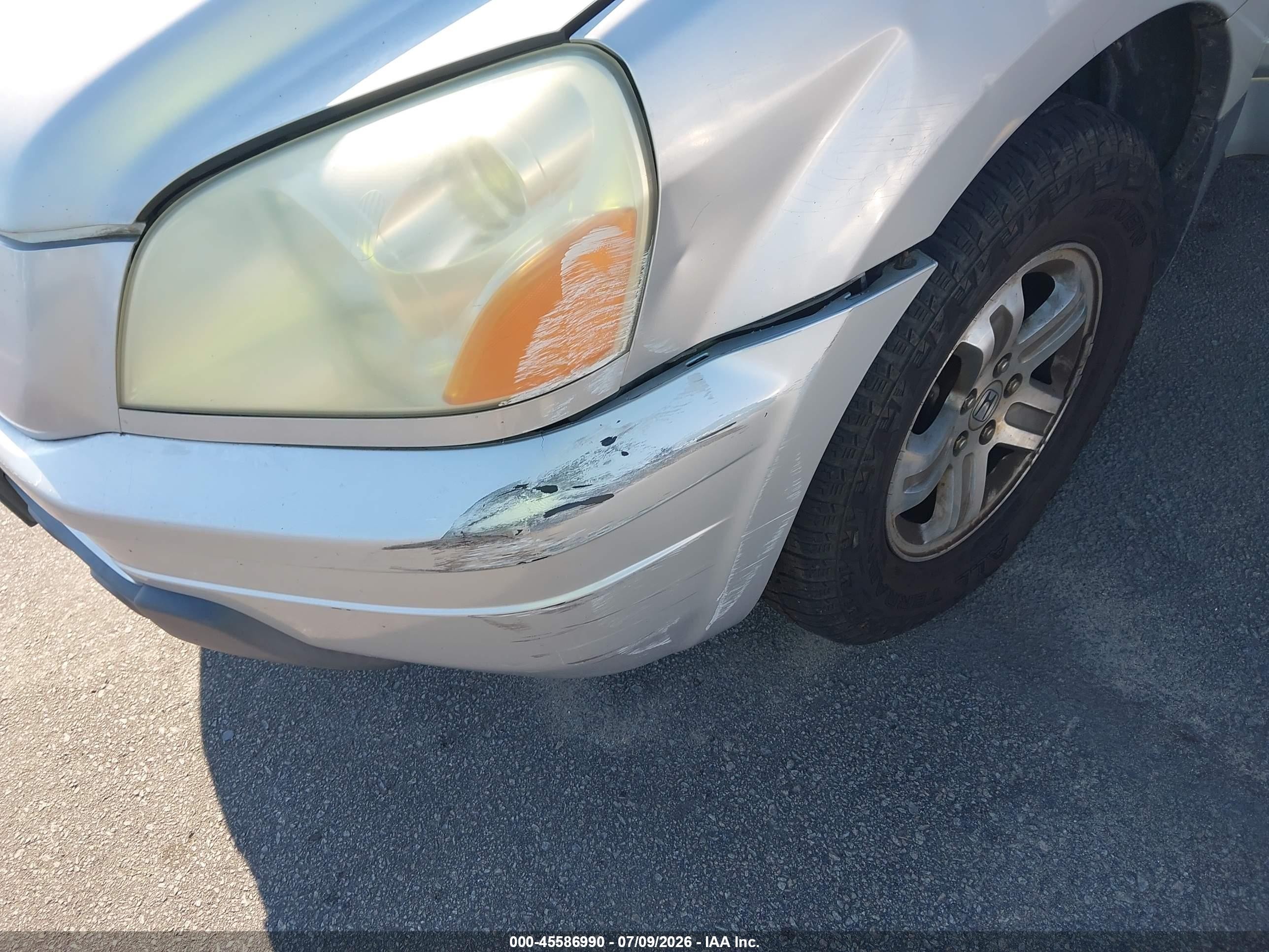 2003 Honda Pilot Ex Silver vin: 2HKYF18483H515835