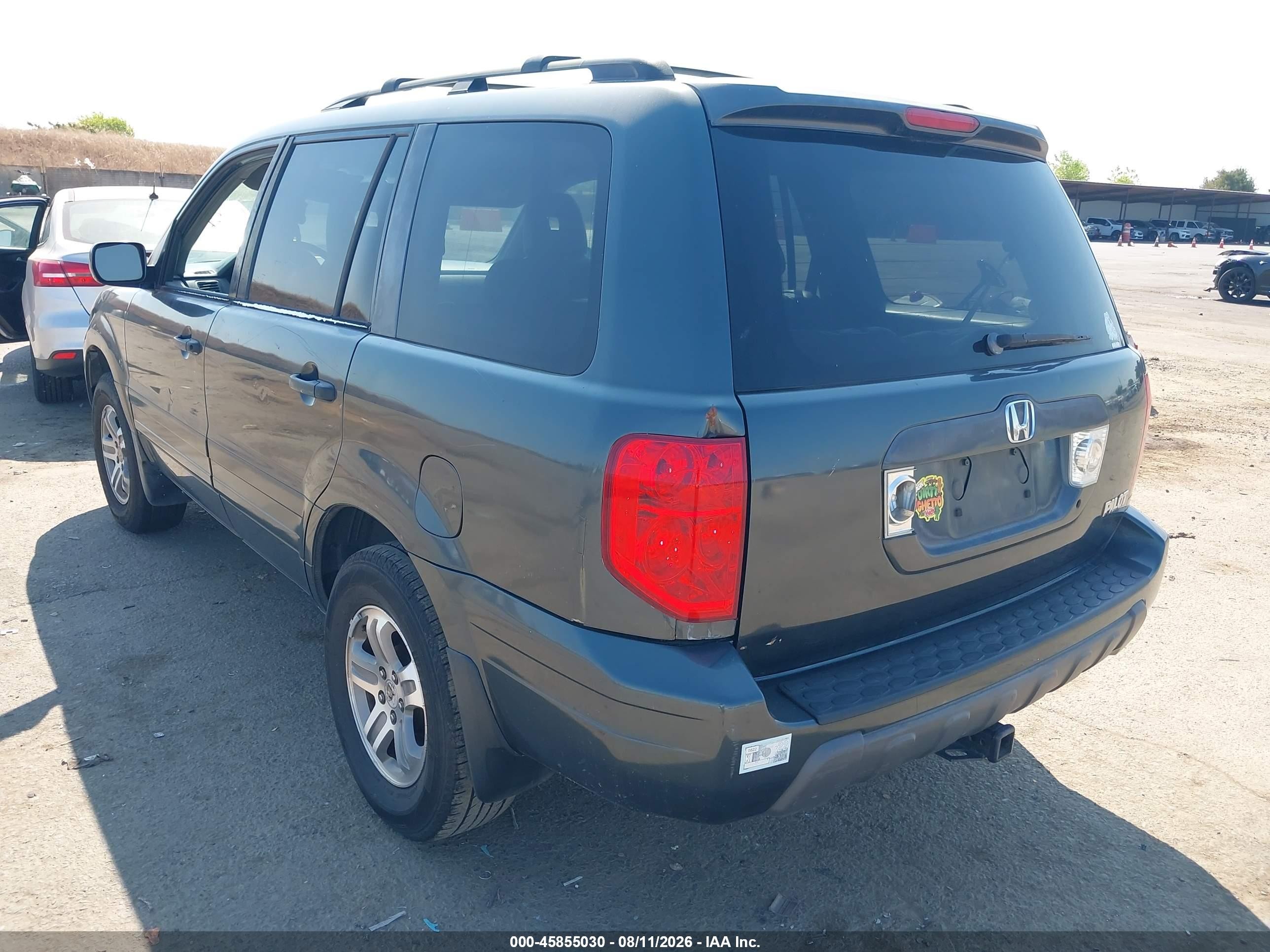 2003 Honda Pilot Ex Gray vin: 2HKYF18483H547734