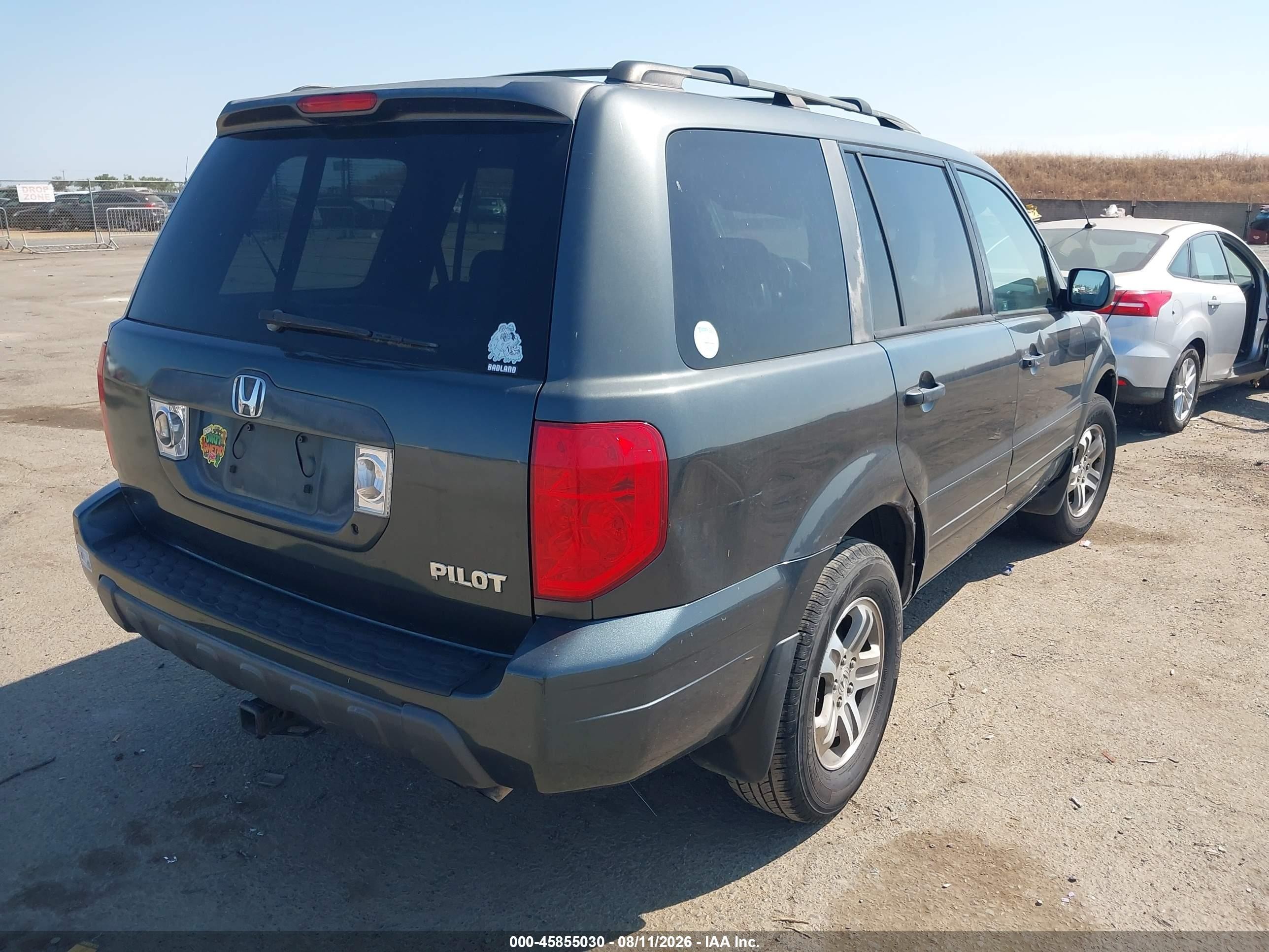 2003 Honda Pilot Ex Gray vin: 2HKYF18483H547734