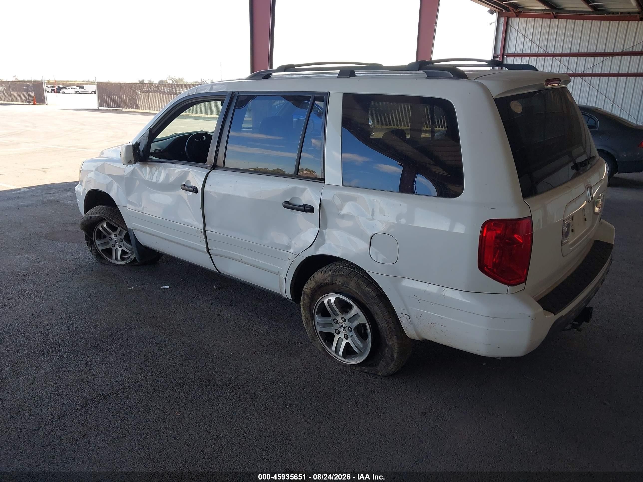 2004 Honda Pilot Ex White vin: 2HKYF18484H562879