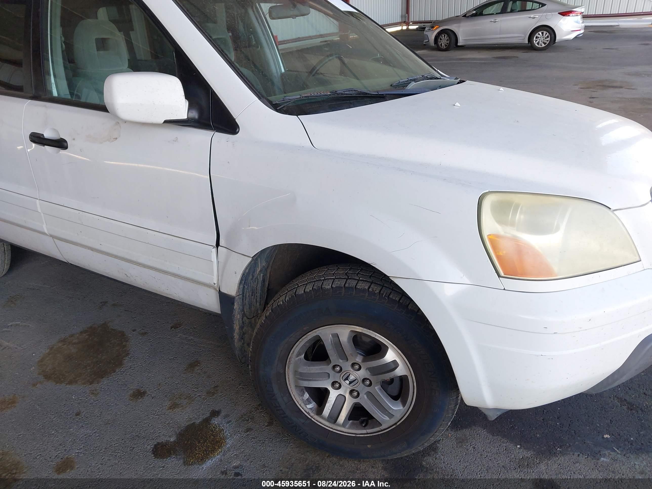 2004 Honda Pilot Ex White vin: 2HKYF18484H562879