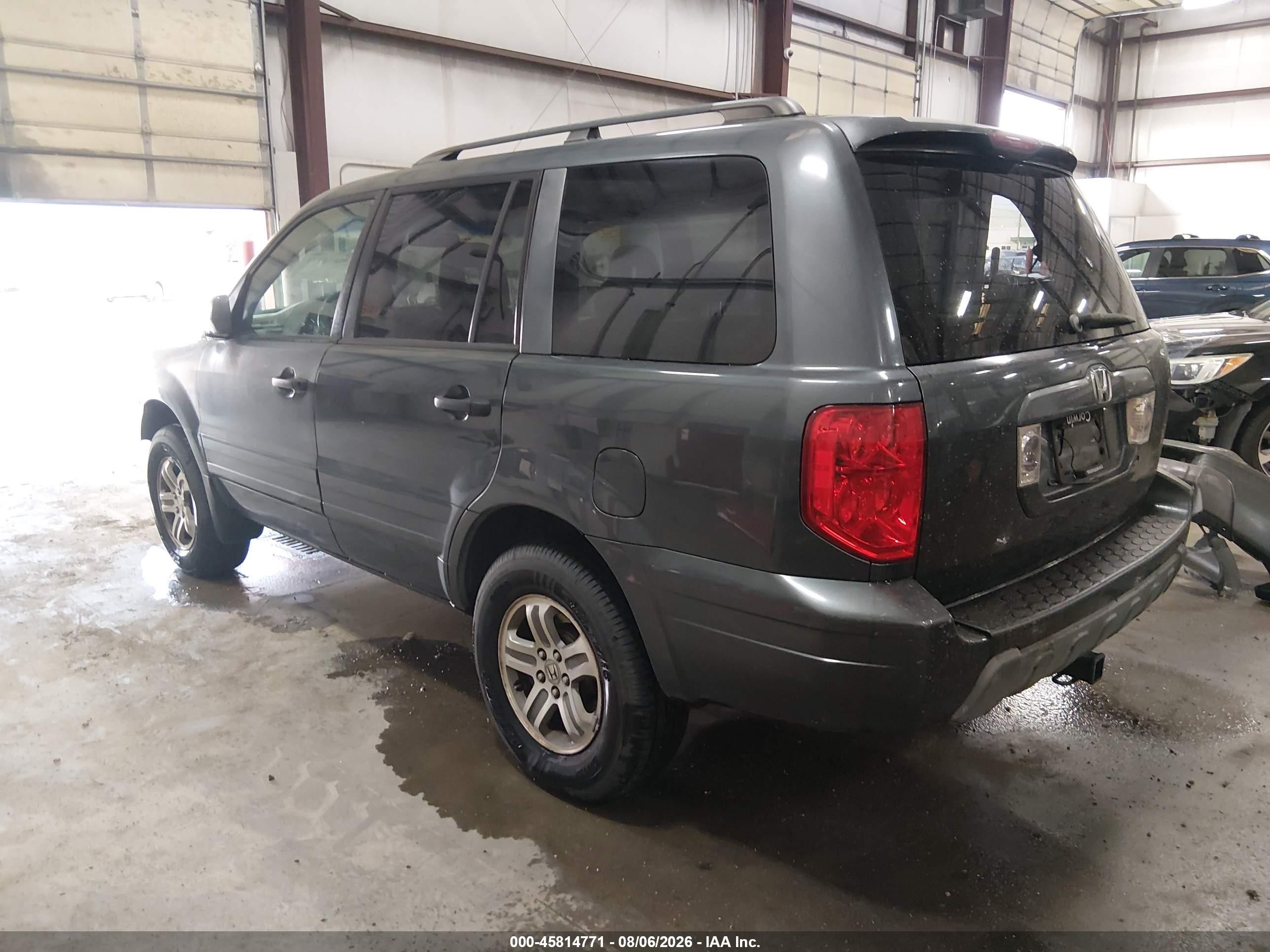 2005 Honda Pilot Ex Серый vin: 2HKYF18485H513523
