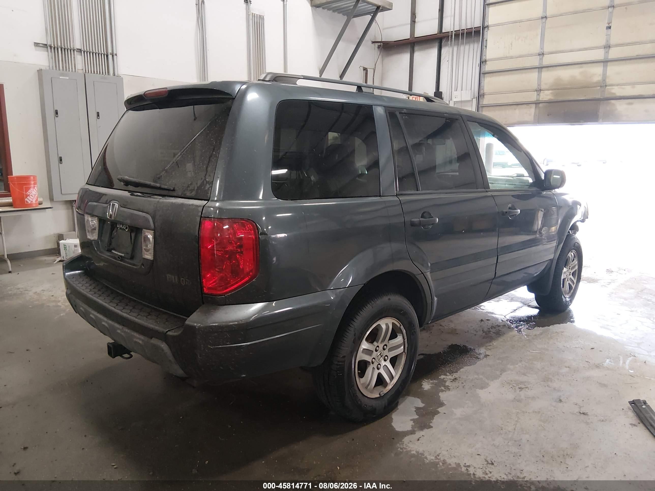 2005 Honda Pilot Ex Серый vin: 2HKYF18485H513523