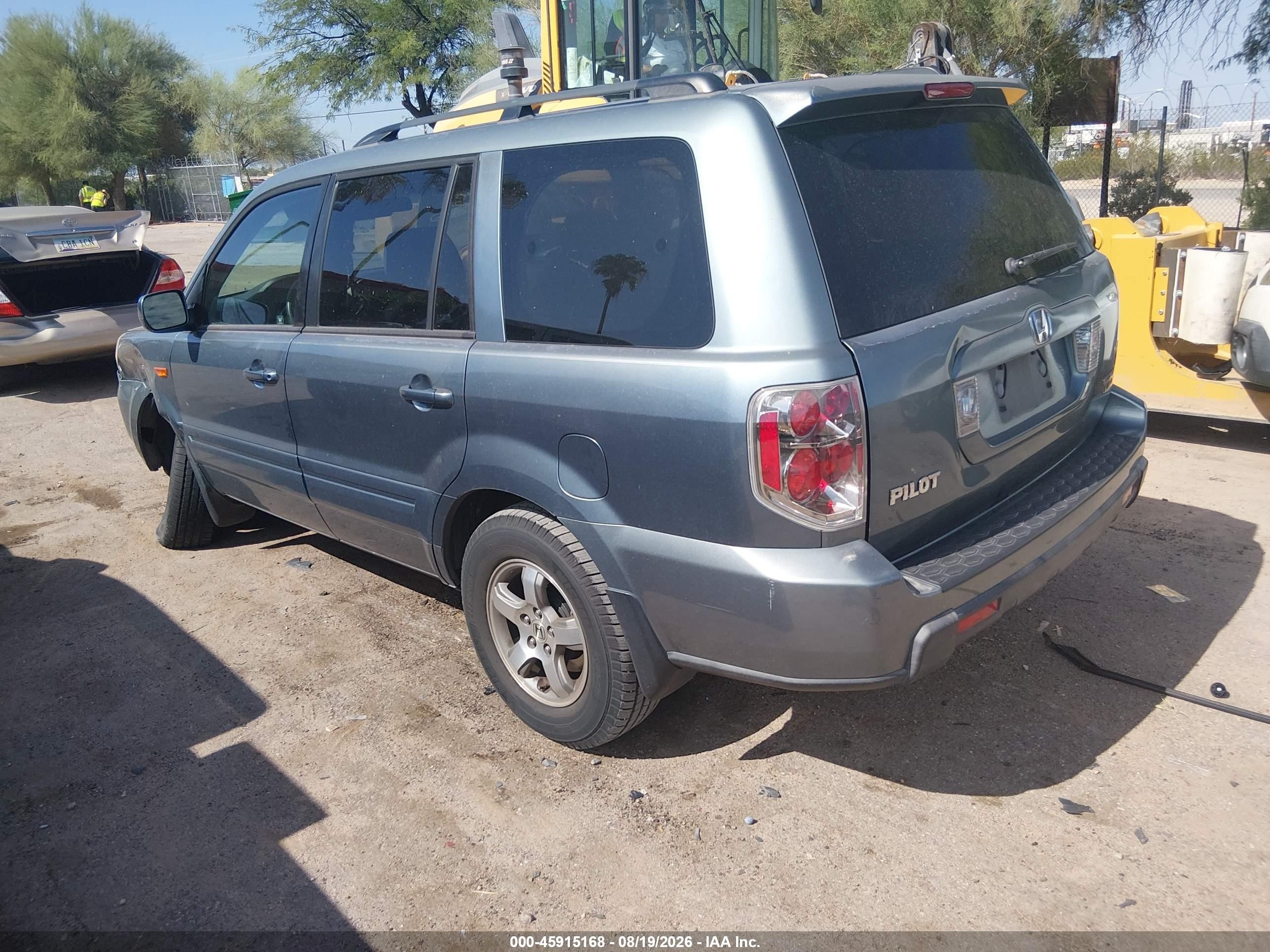 2006 Honda Pilot Ex Teal vin: 2HKYF18486H523518