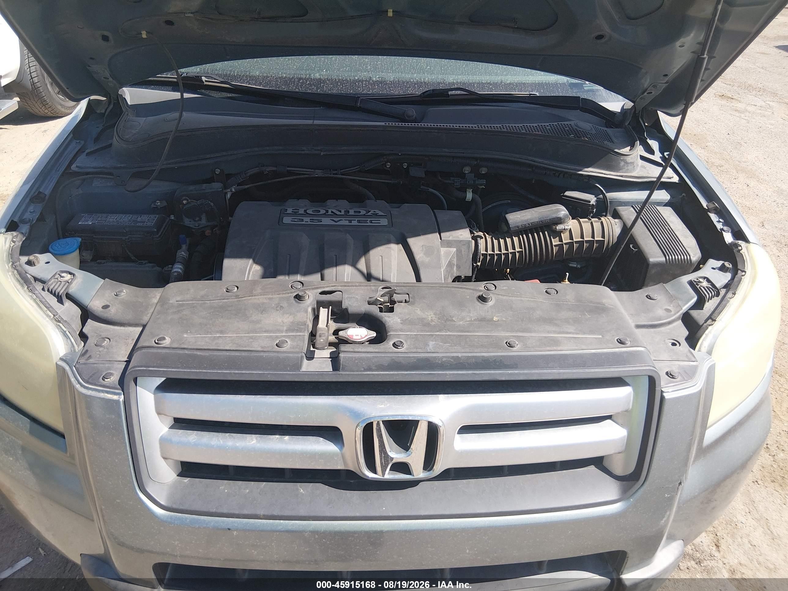 2006 Honda Pilot Ex Teal vin: 2HKYF18486H523518