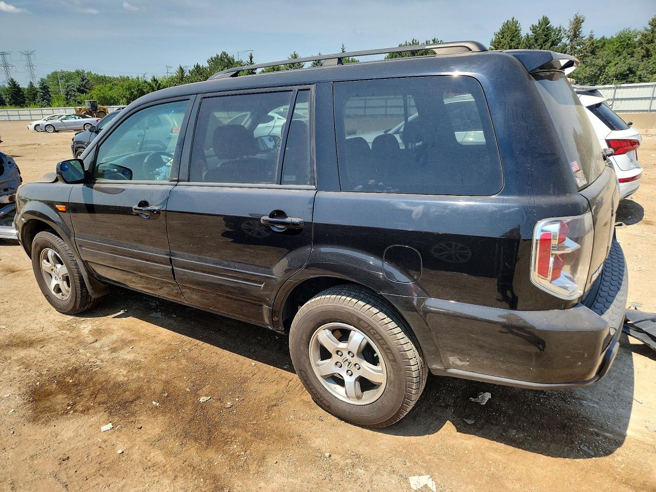 2006 Honda Pilot Ex Black vin: 2HKYF18486H548211