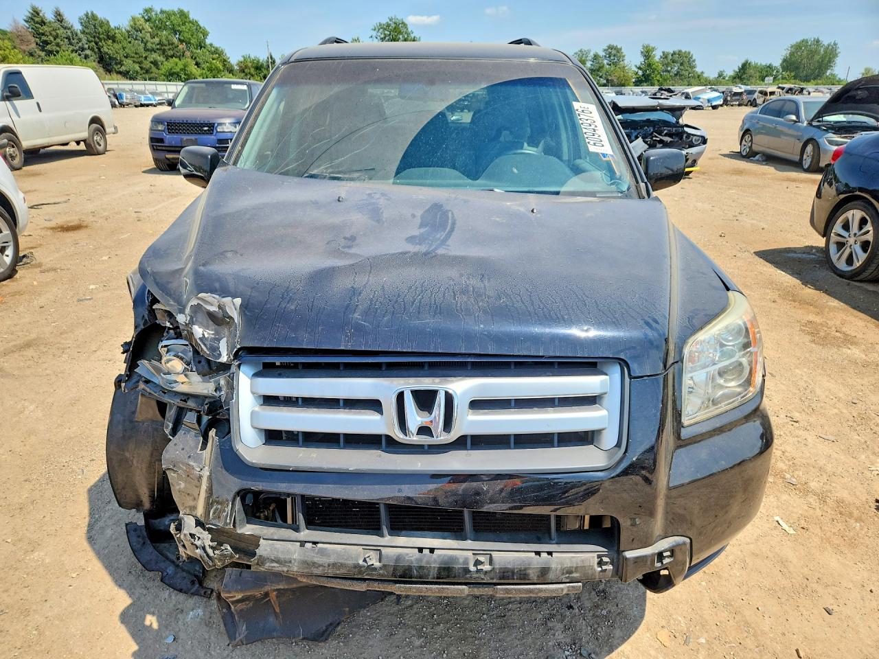 2006 Honda Pilot Ex Black vin: 2HKYF18486H548211