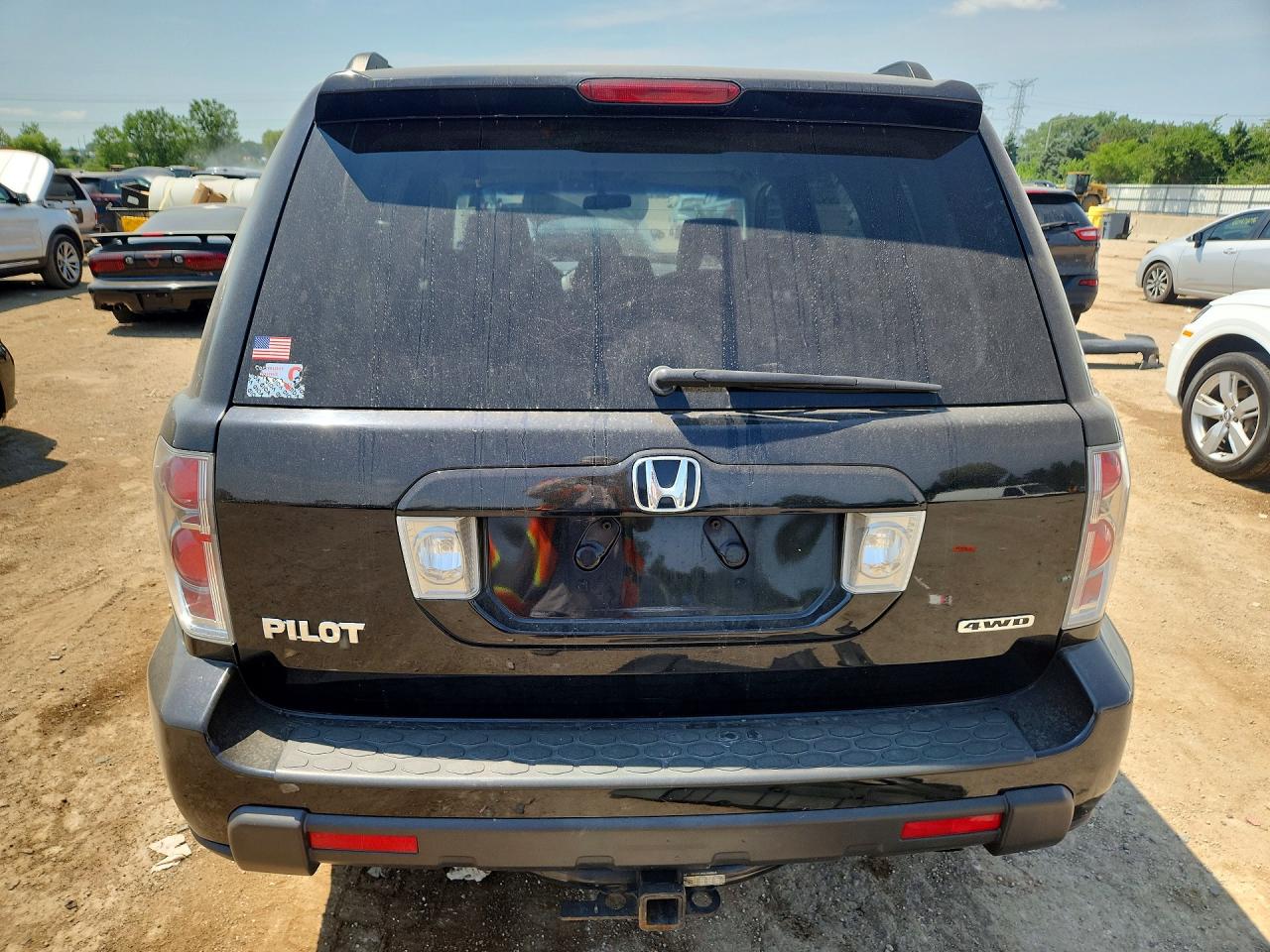 2006 Honda Pilot Ex Black vin: 2HKYF18486H548211