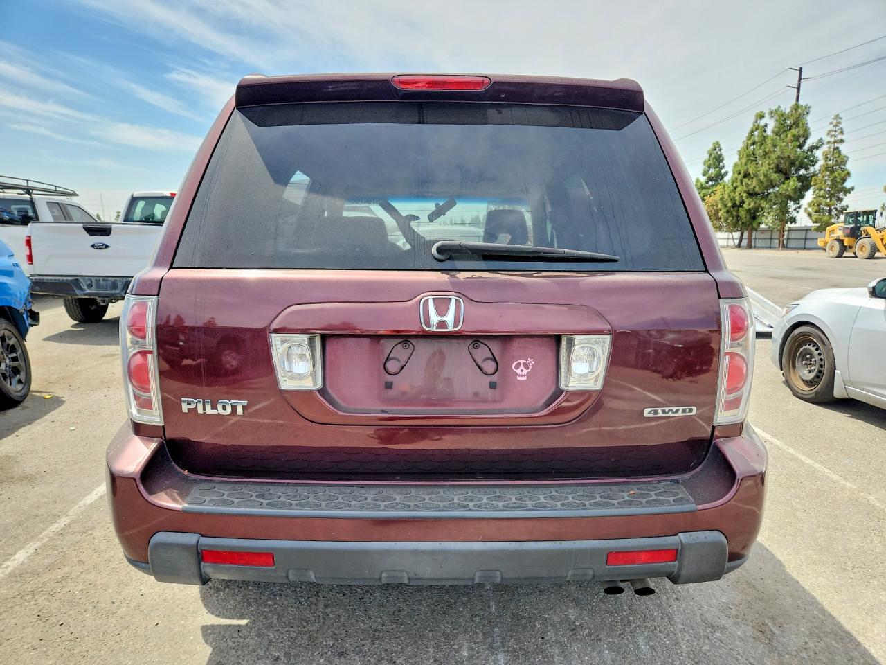 2007 Honda Pilot Ex Burgundy vin: 2HKYF18487H509393