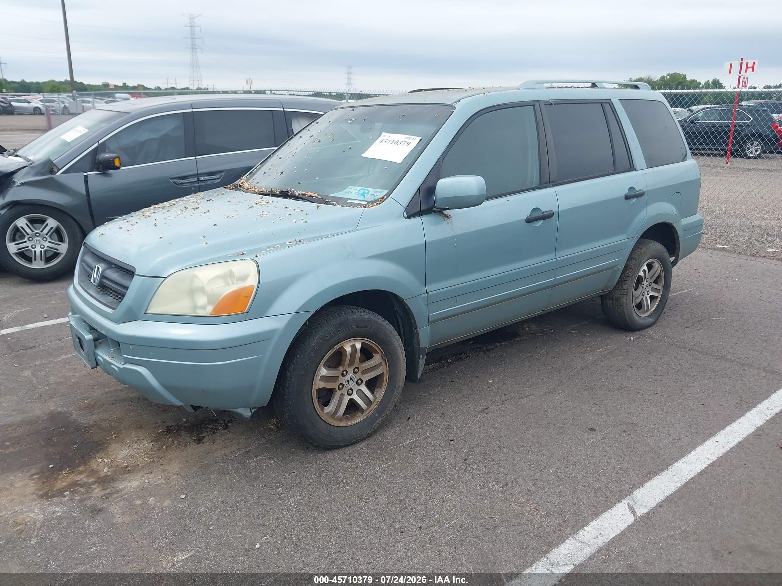 2003 Honda Pilot Ex Синий vin: 2HKYF18493H514161