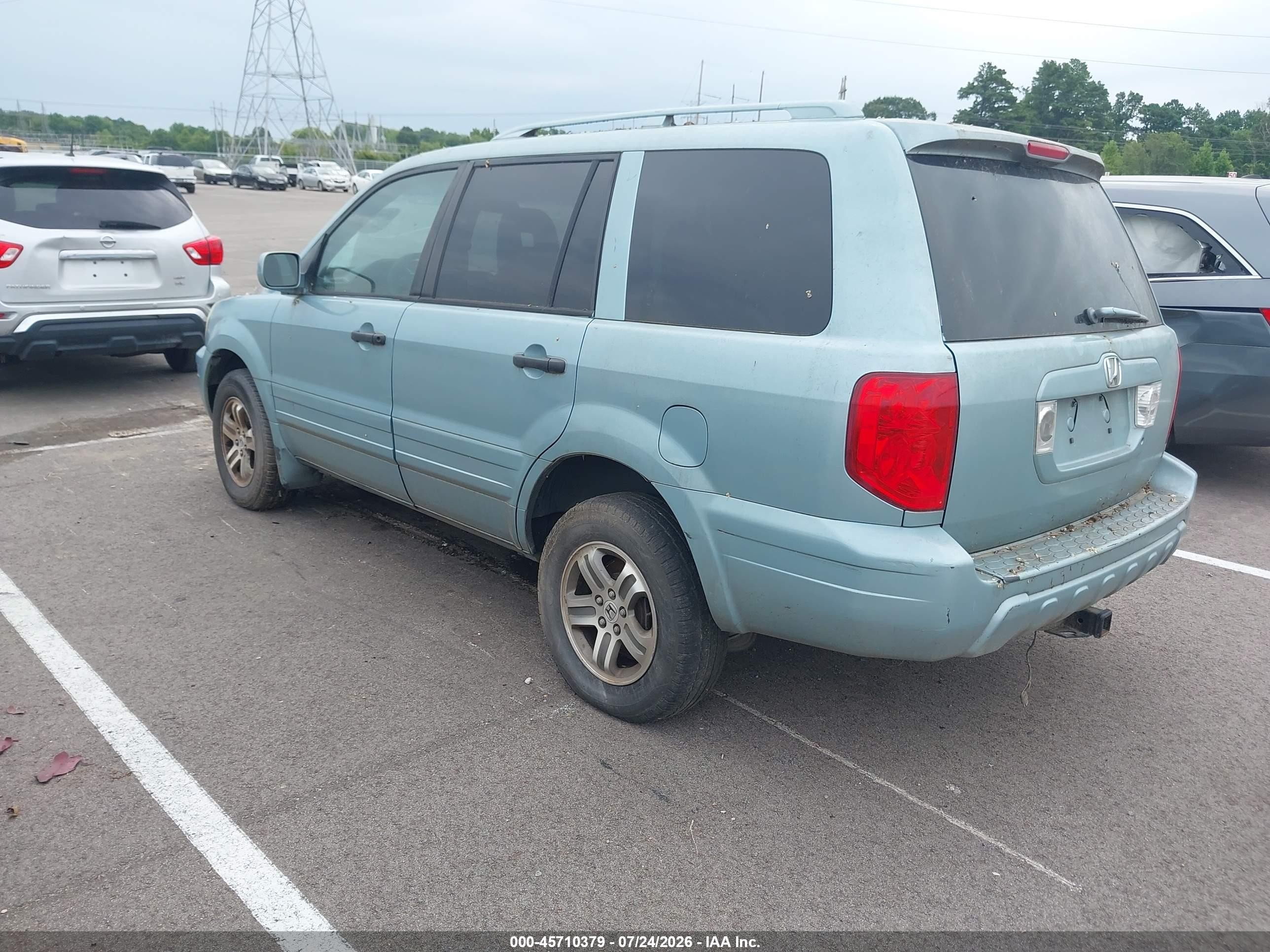 2003 Honda Pilot Ex Синий vin: 2HKYF18493H514161