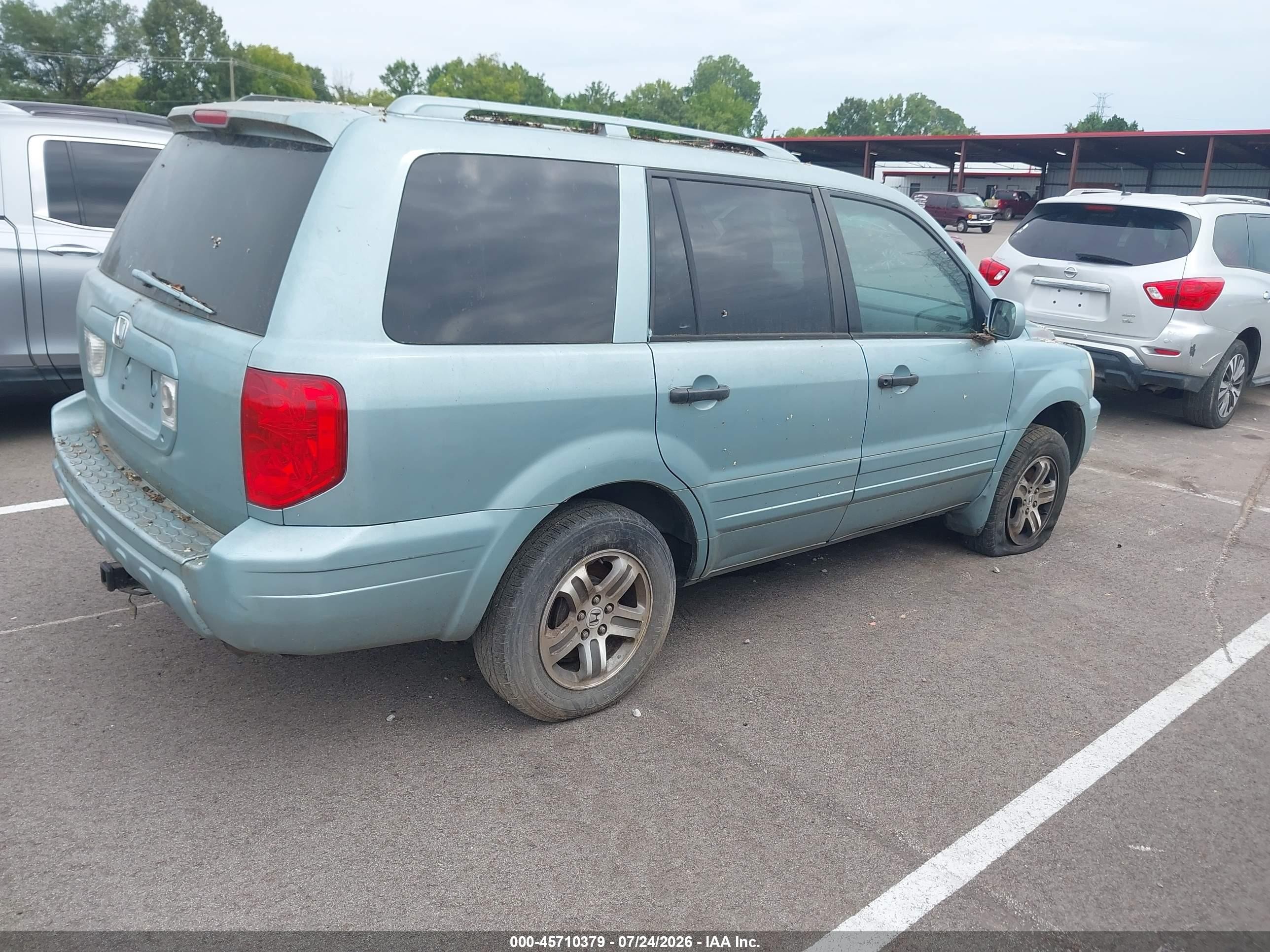 2003 Honda Pilot Ex Синий vin: 2HKYF18493H514161