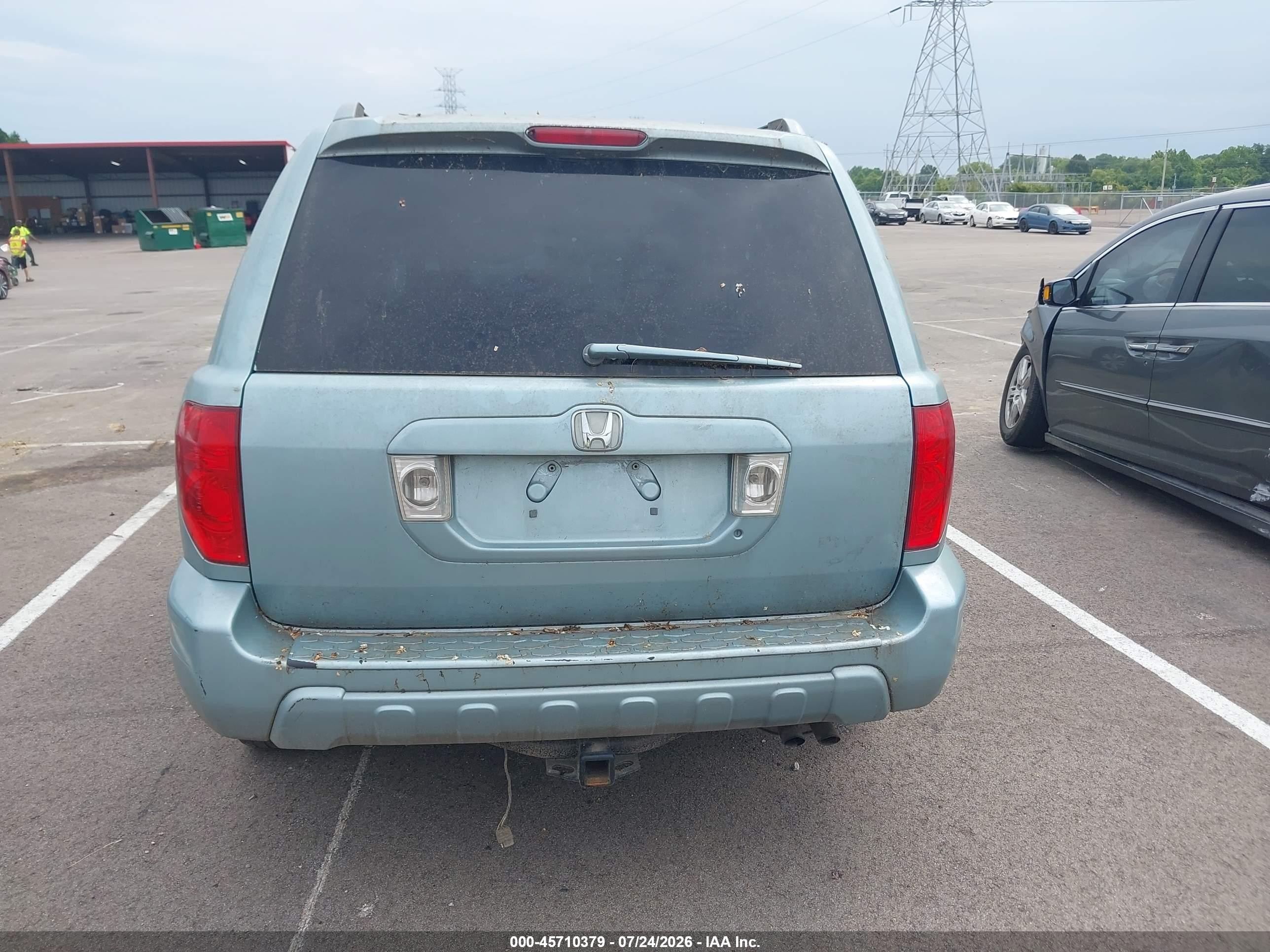 2003 Honda Pilot Ex Синий vin: 2HKYF18493H514161