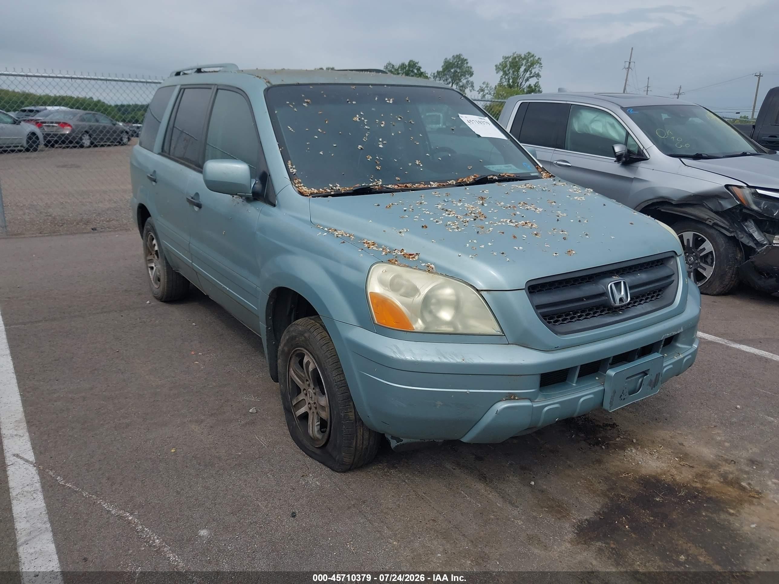 2003 Honda Pilot Ex Синий vin: 2HKYF18493H514161
