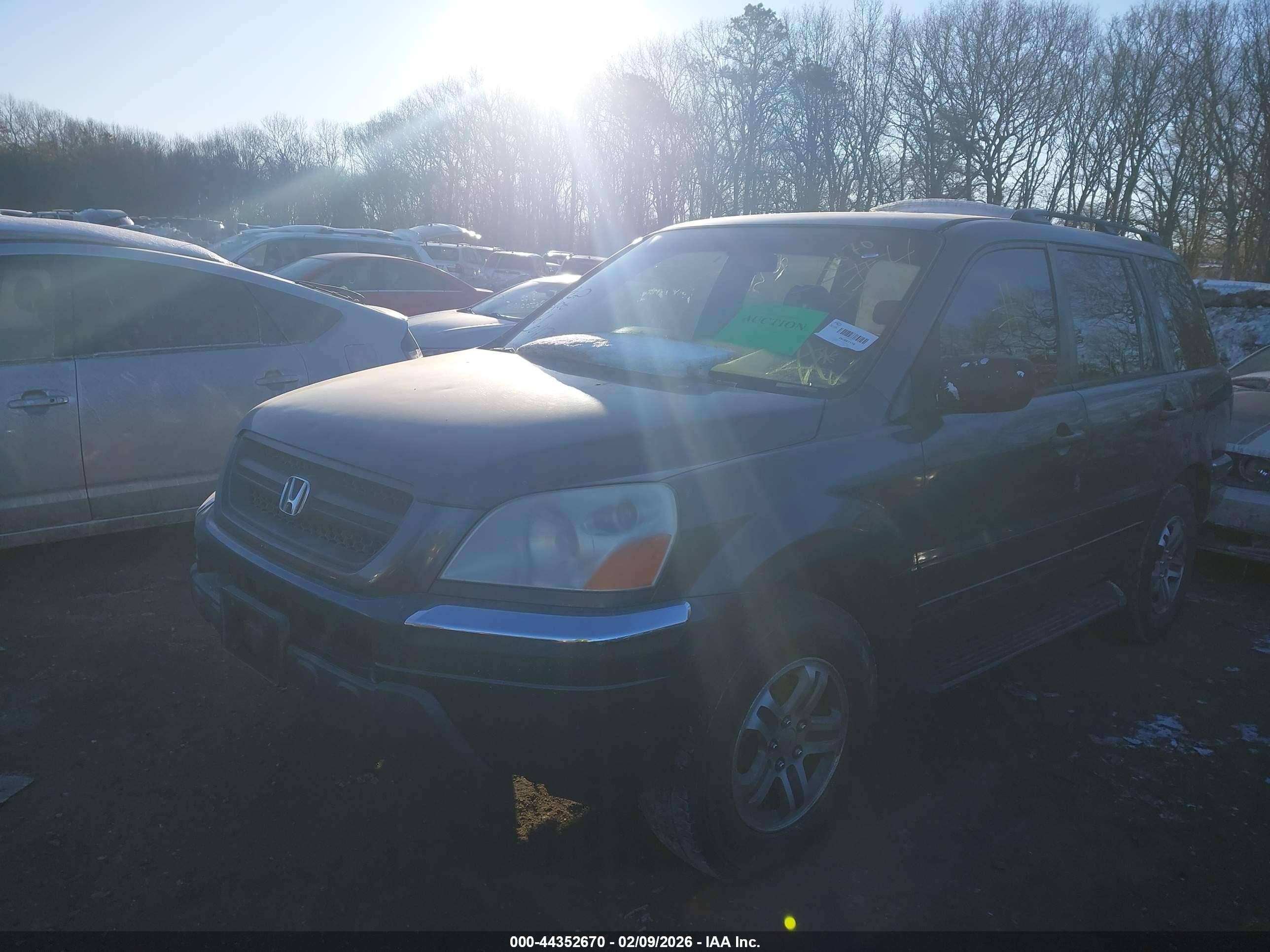2003 Honda Pilot Ex Серый vin: 2HKYF18493H531834