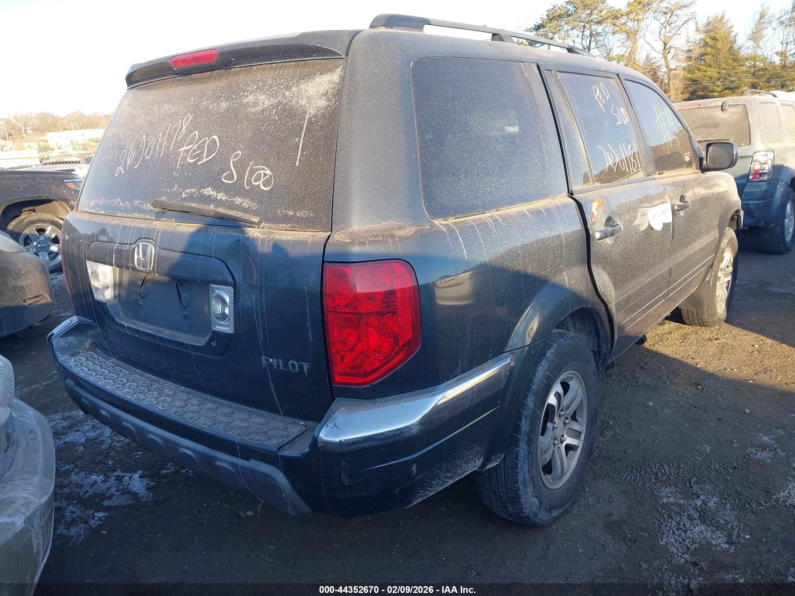 2003 Honda Pilot Ex Серый vin: 2HKYF18493H531834