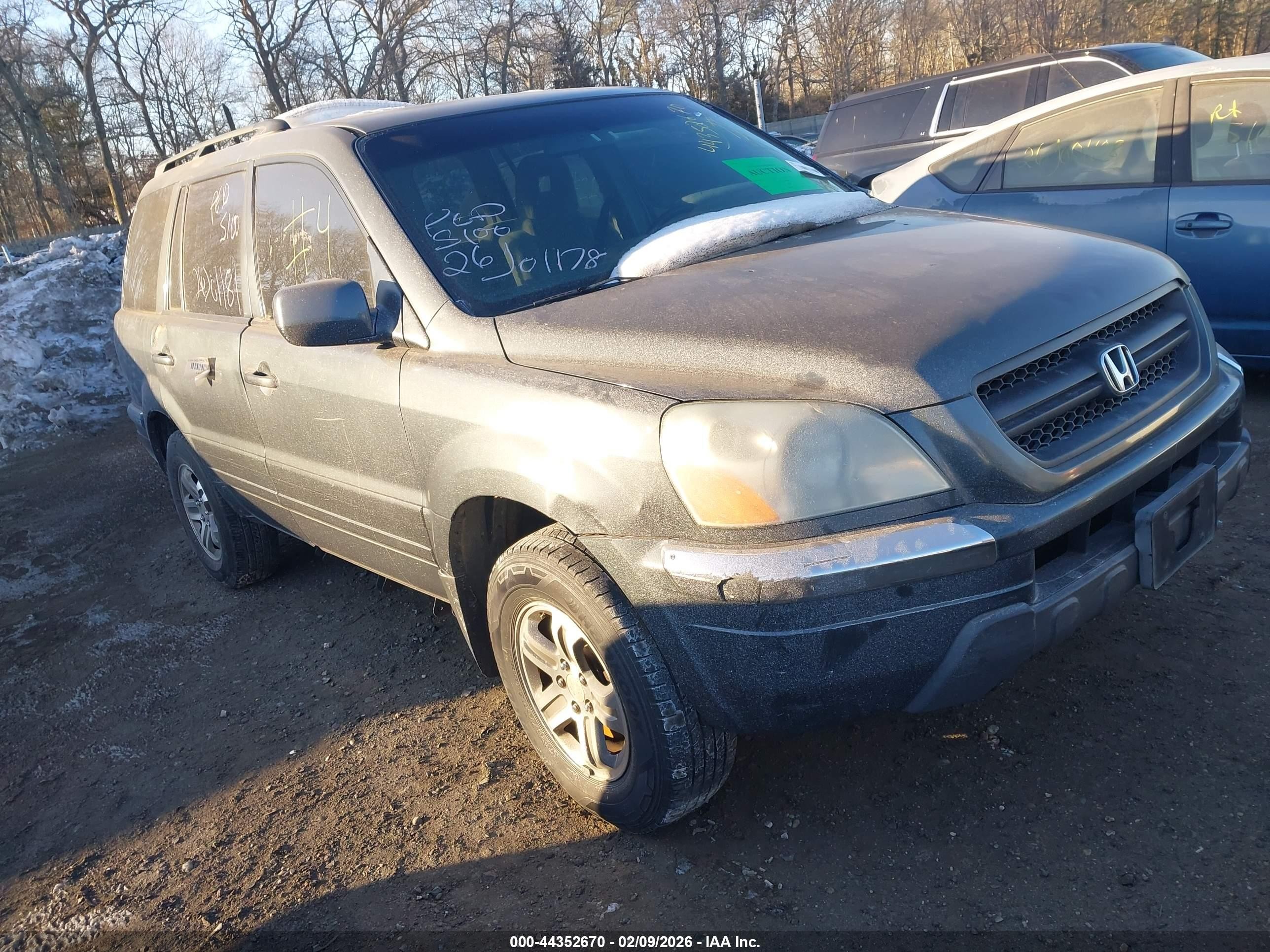 2003 Honda Pilot Ex Gray vin: 2HKYF18493H531834