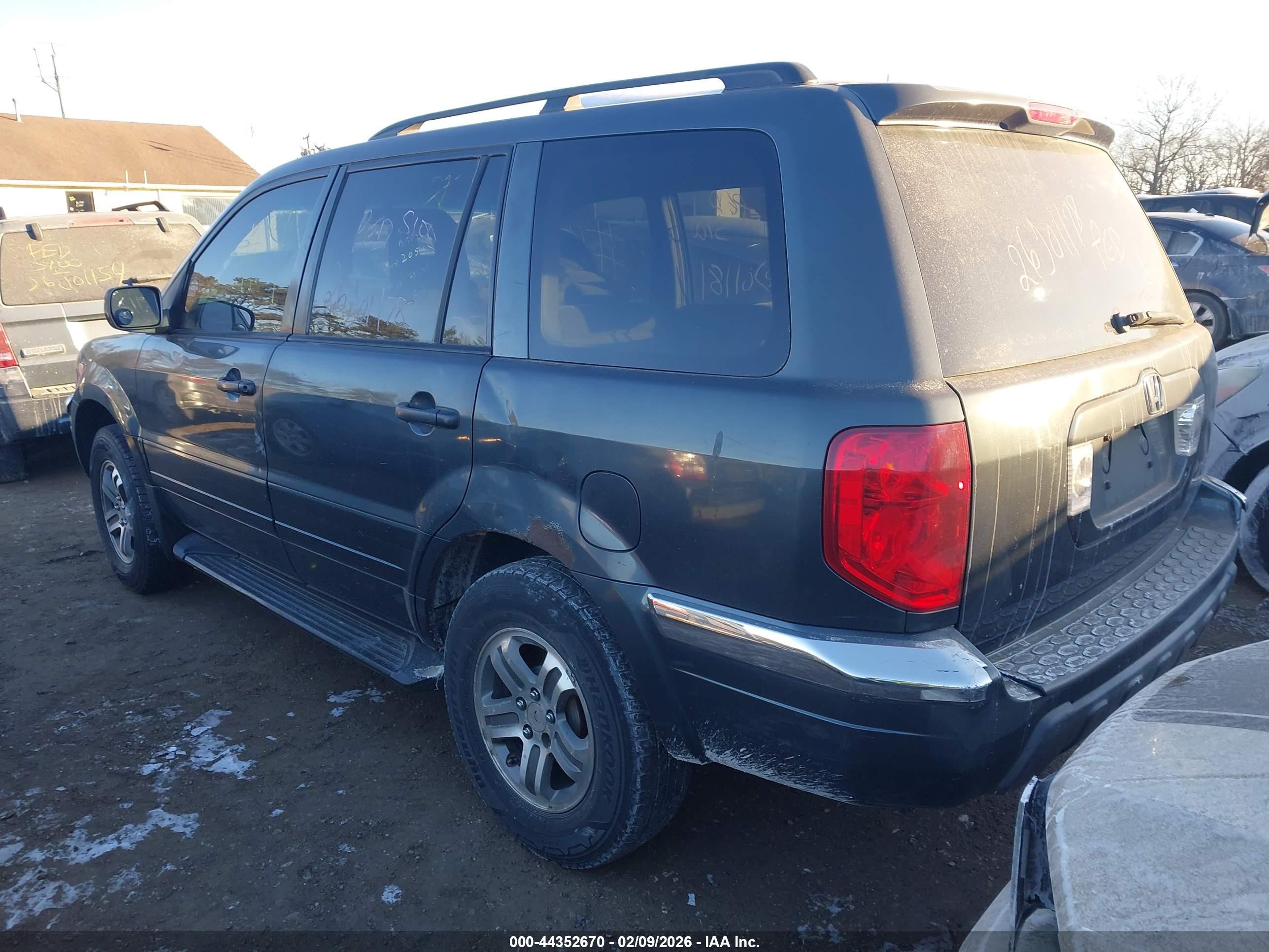 2003 Honda Pilot Ex Серый vin: 2HKYF18493H531834