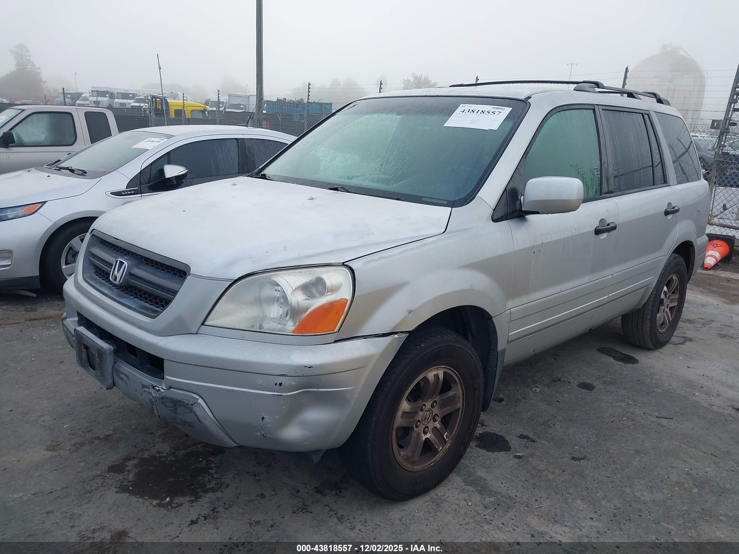 2003 Honda Pilot Ex Silver vin: 2HKYF18493H542591
