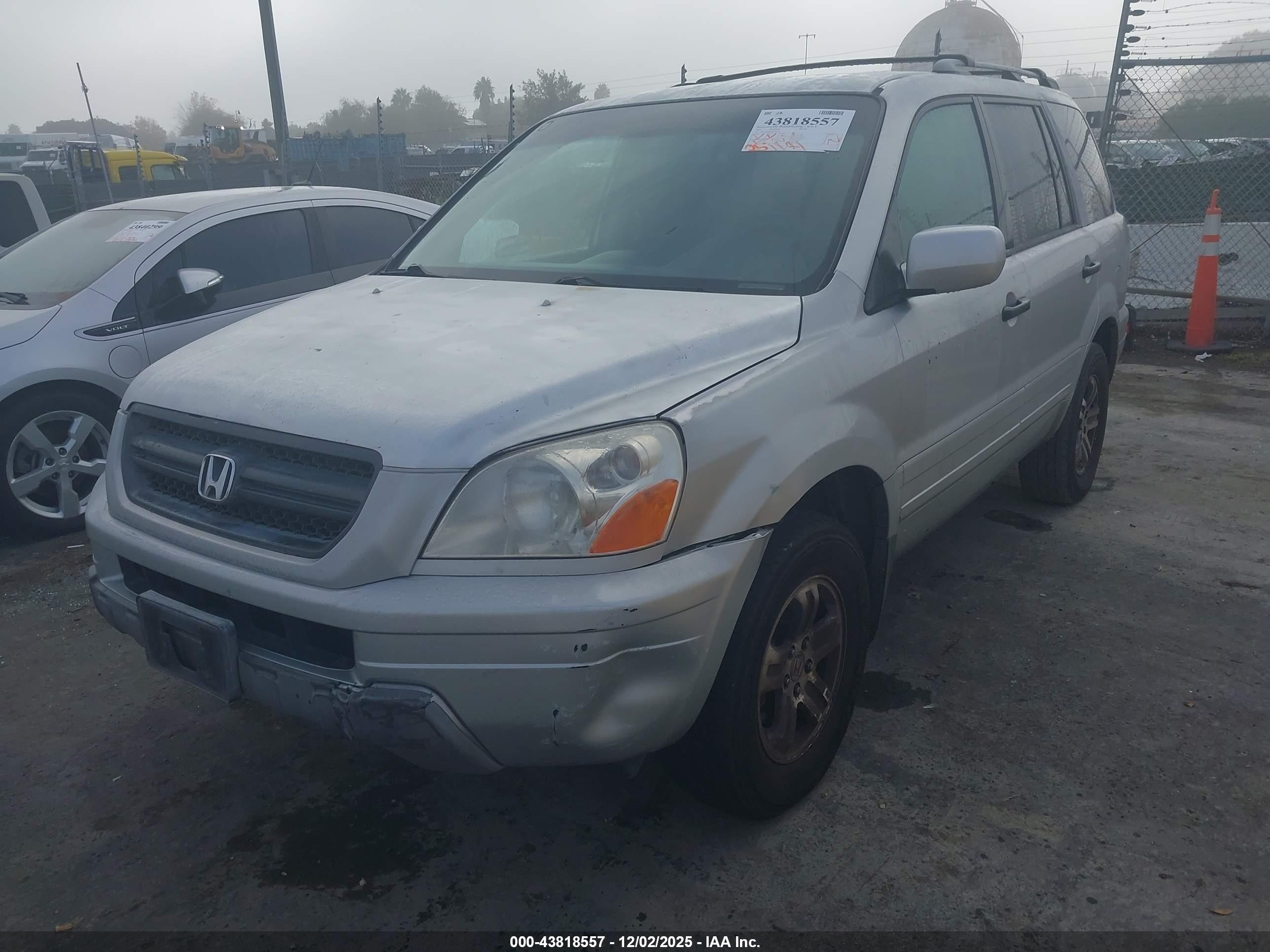 2003 Honda Pilot Ex Silver vin: 2HKYF18493H542591