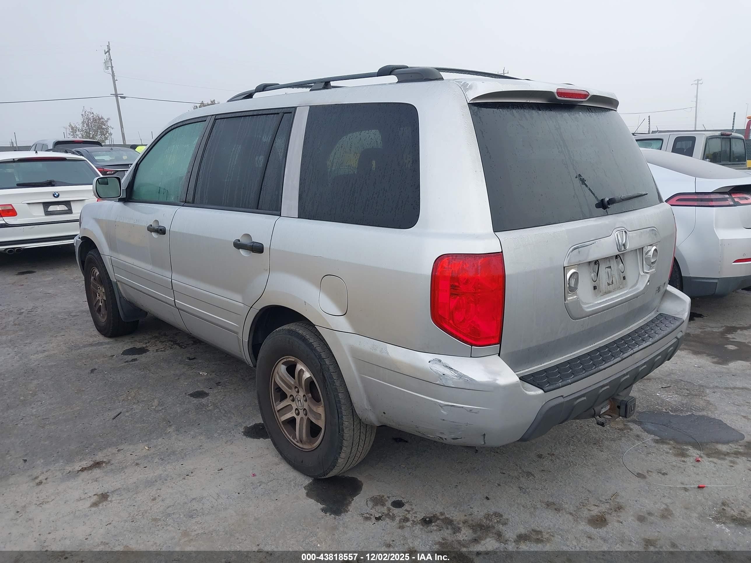 2003 Honda Pilot Ex Silver vin: 2HKYF18493H542591