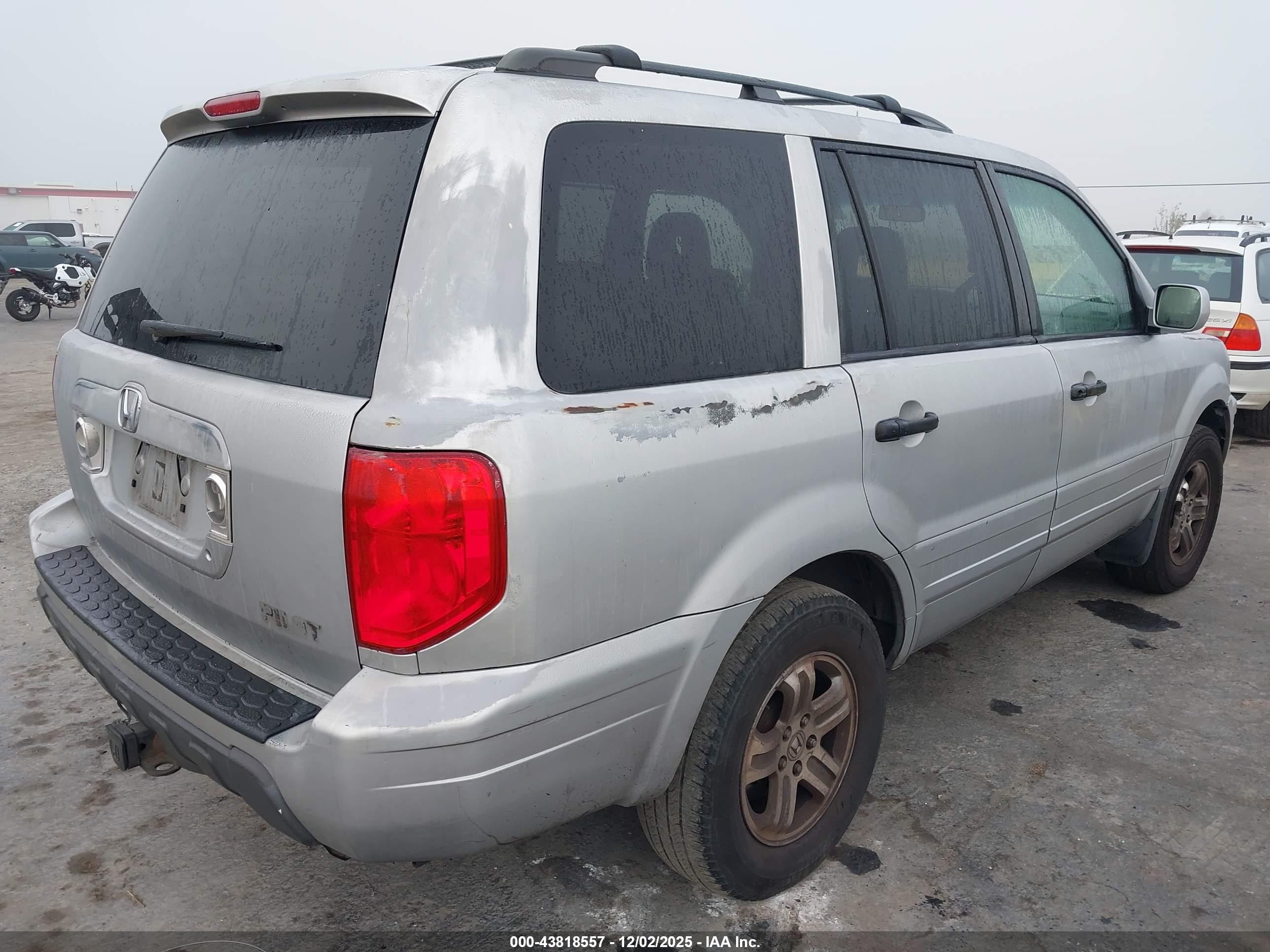 2003 Honda Pilot Ex Silver vin: 2HKYF18493H542591
