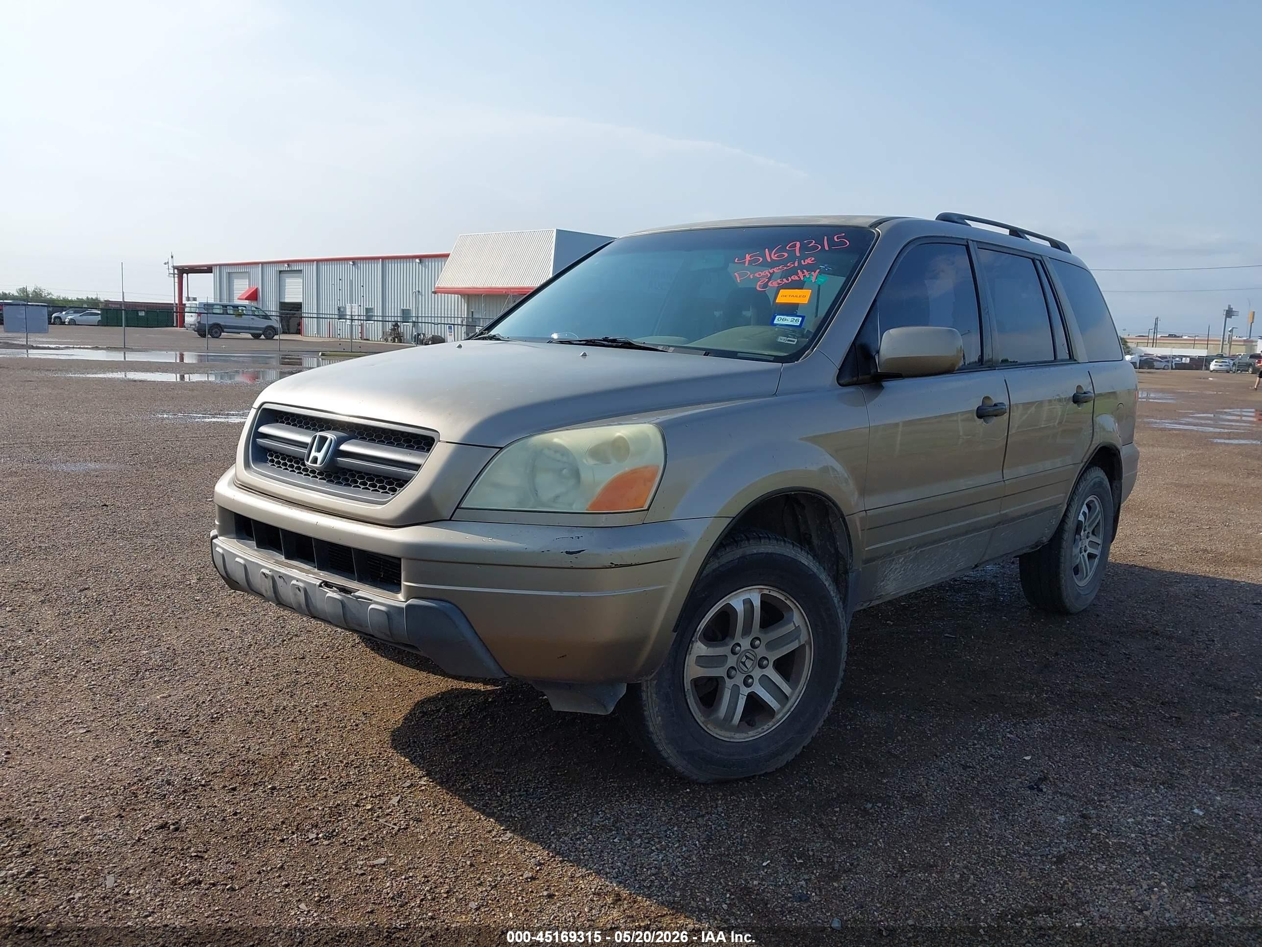 2003 Honda Pilot Ex Beige vin: 2HKYF18493H558466