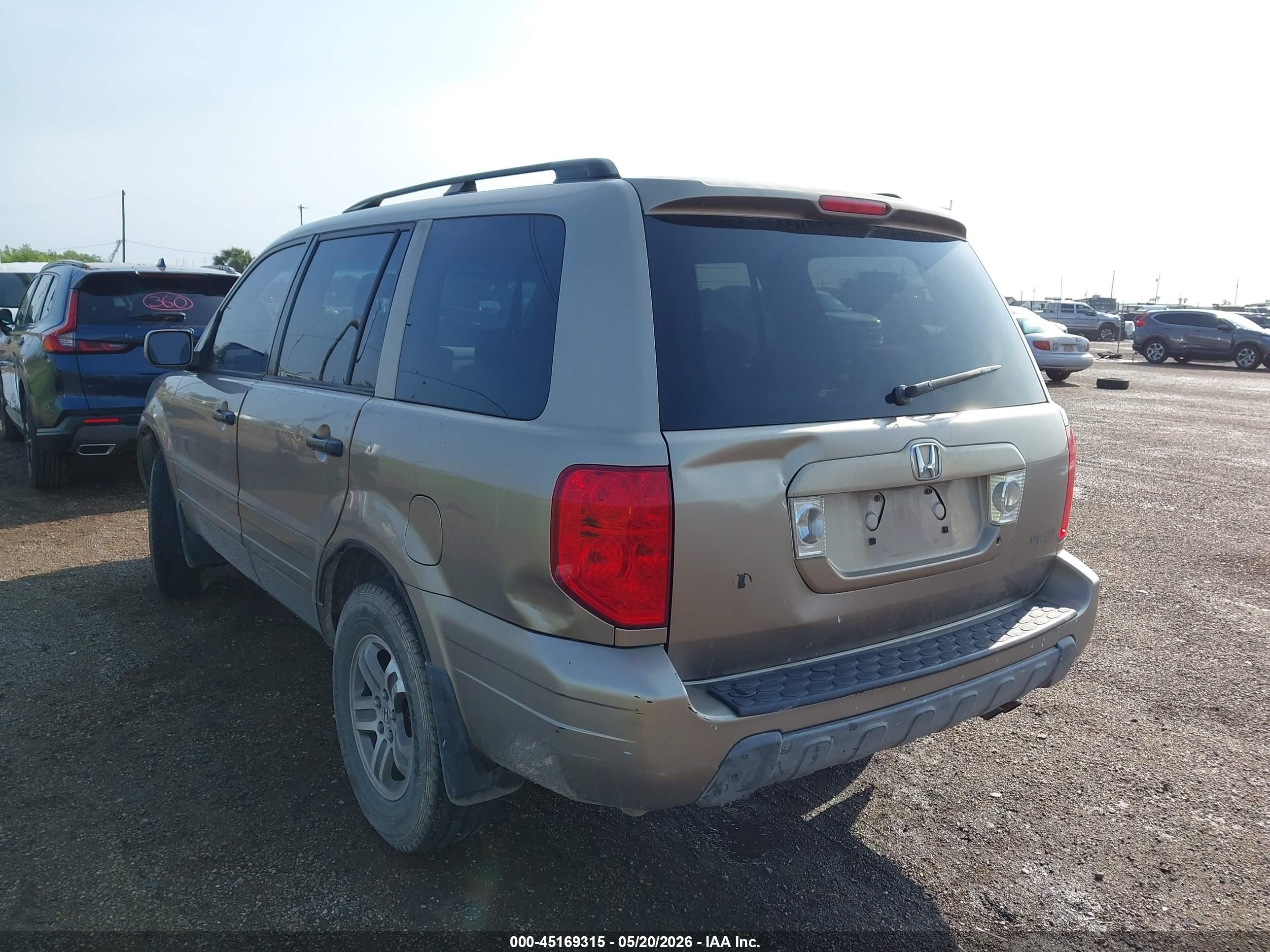 2003 Honda Pilot Ex Beige vin: 2HKYF18493H558466