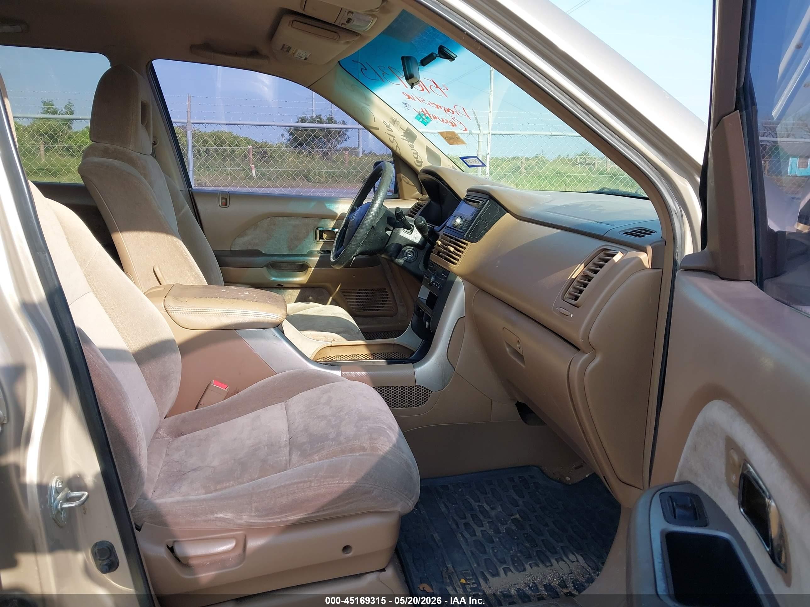 2003 Honda Pilot Ex Beige vin: 2HKYF18493H558466