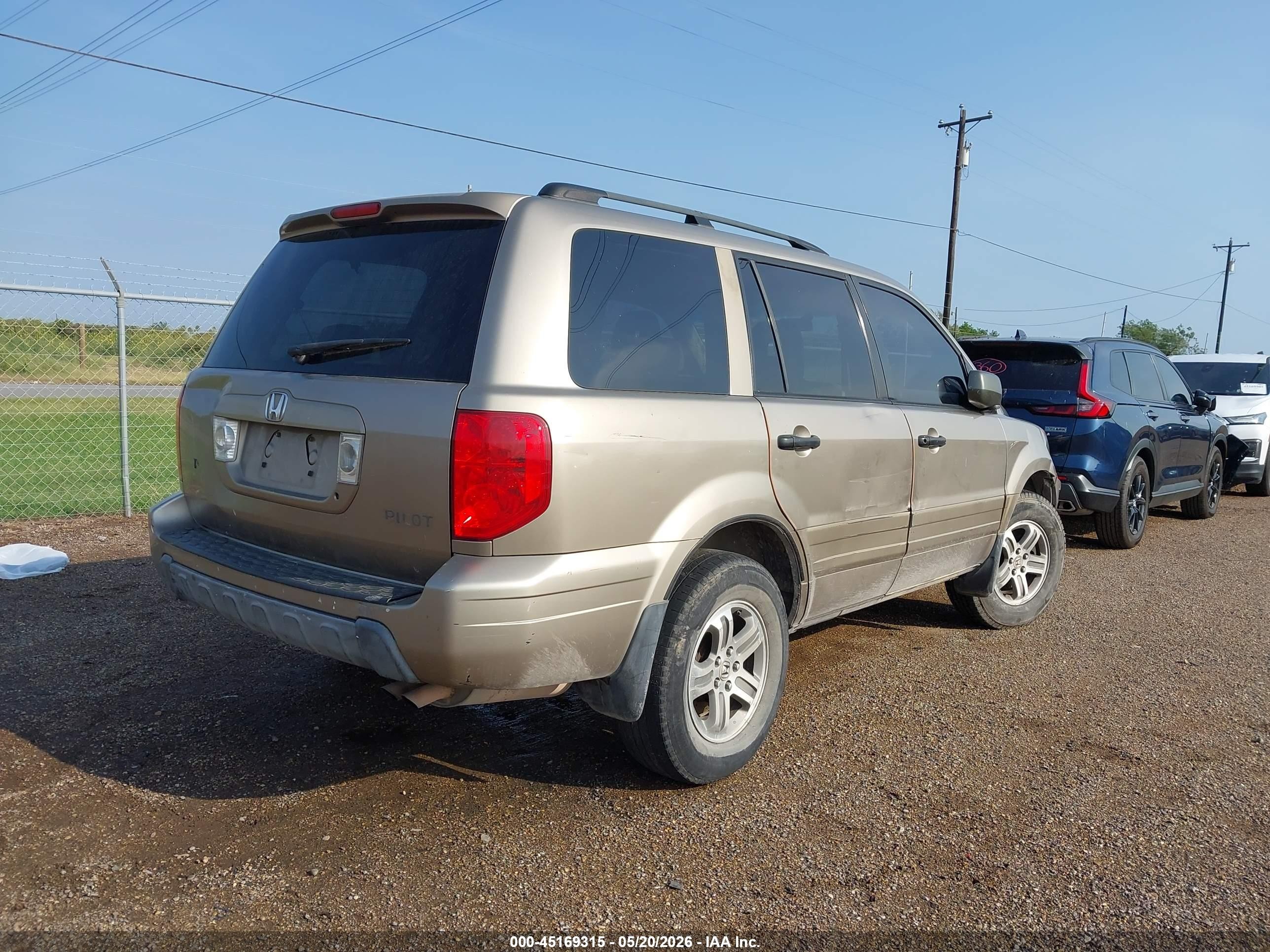 2003 Honda Pilot Ex Beige vin: 2HKYF18493H558466