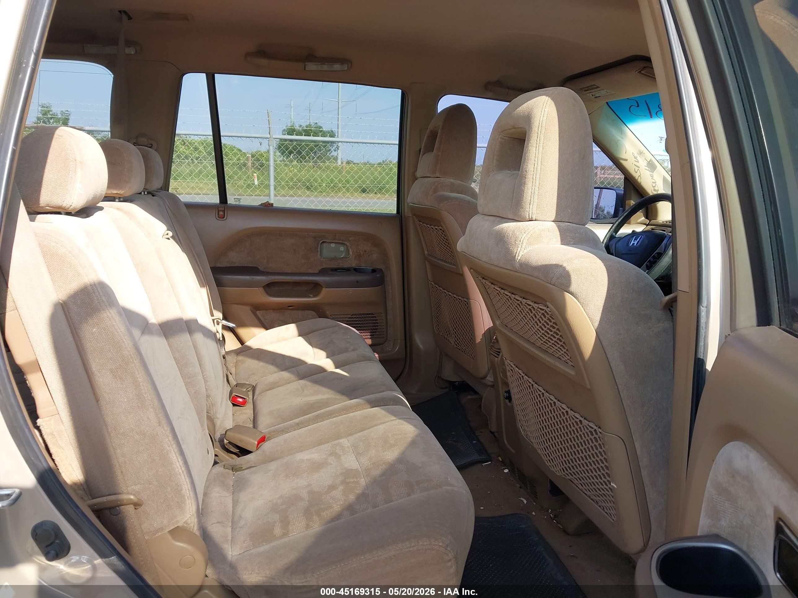 2003 Honda Pilot Ex Beige vin: 2HKYF18493H558466