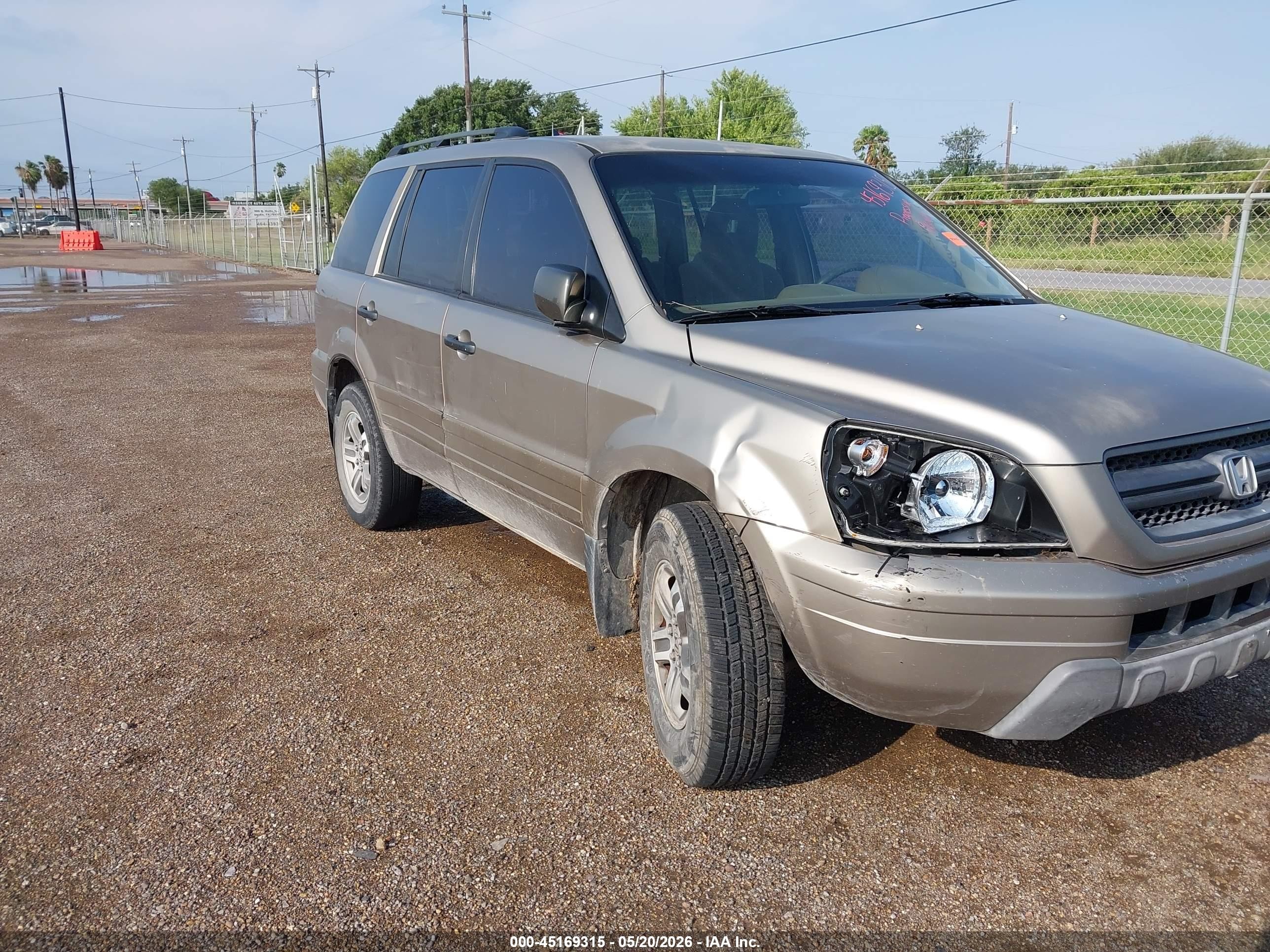 2003 Honda Pilot Ex Beige vin: 2HKYF18493H558466