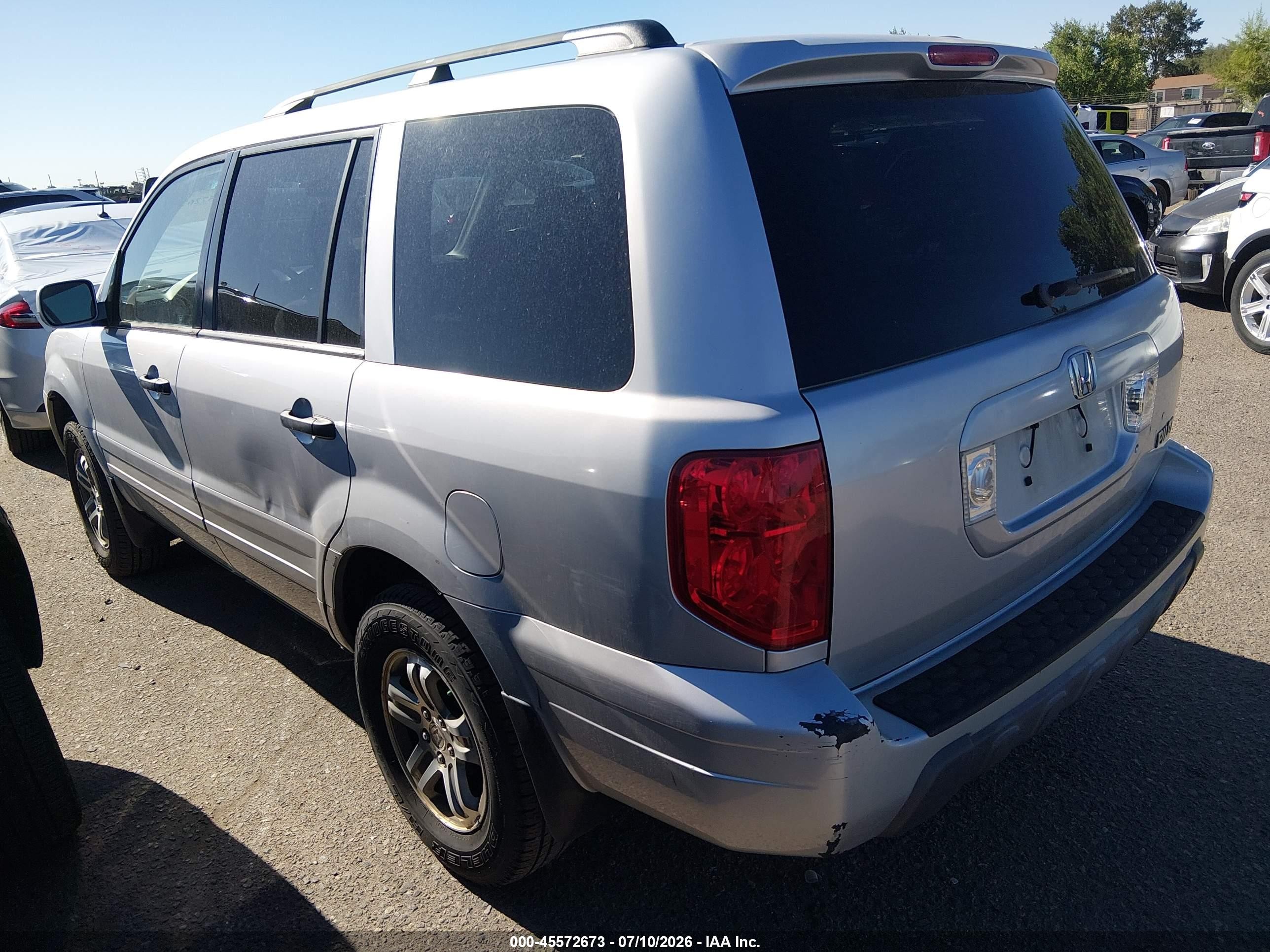 2003 Honda Pilot Ex Gray vin: 2HKYF18493H559262