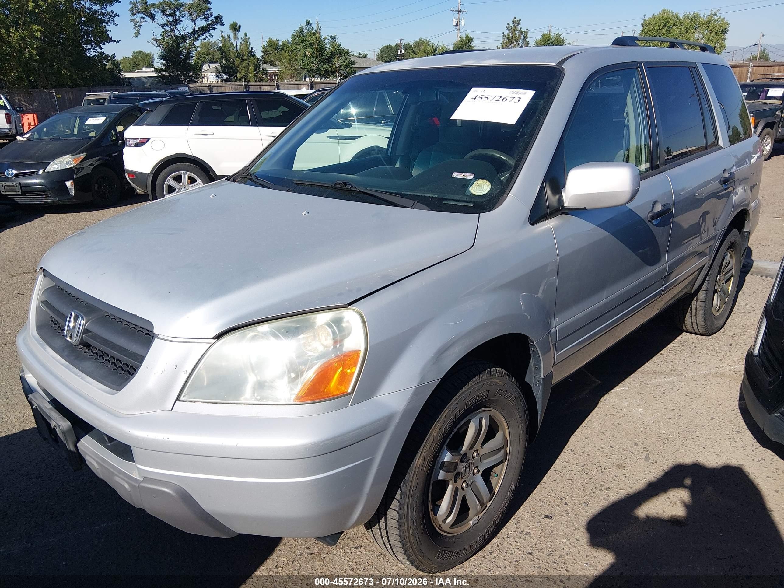 2003 Honda Pilot Ex Gray vin: 2HKYF18493H559262