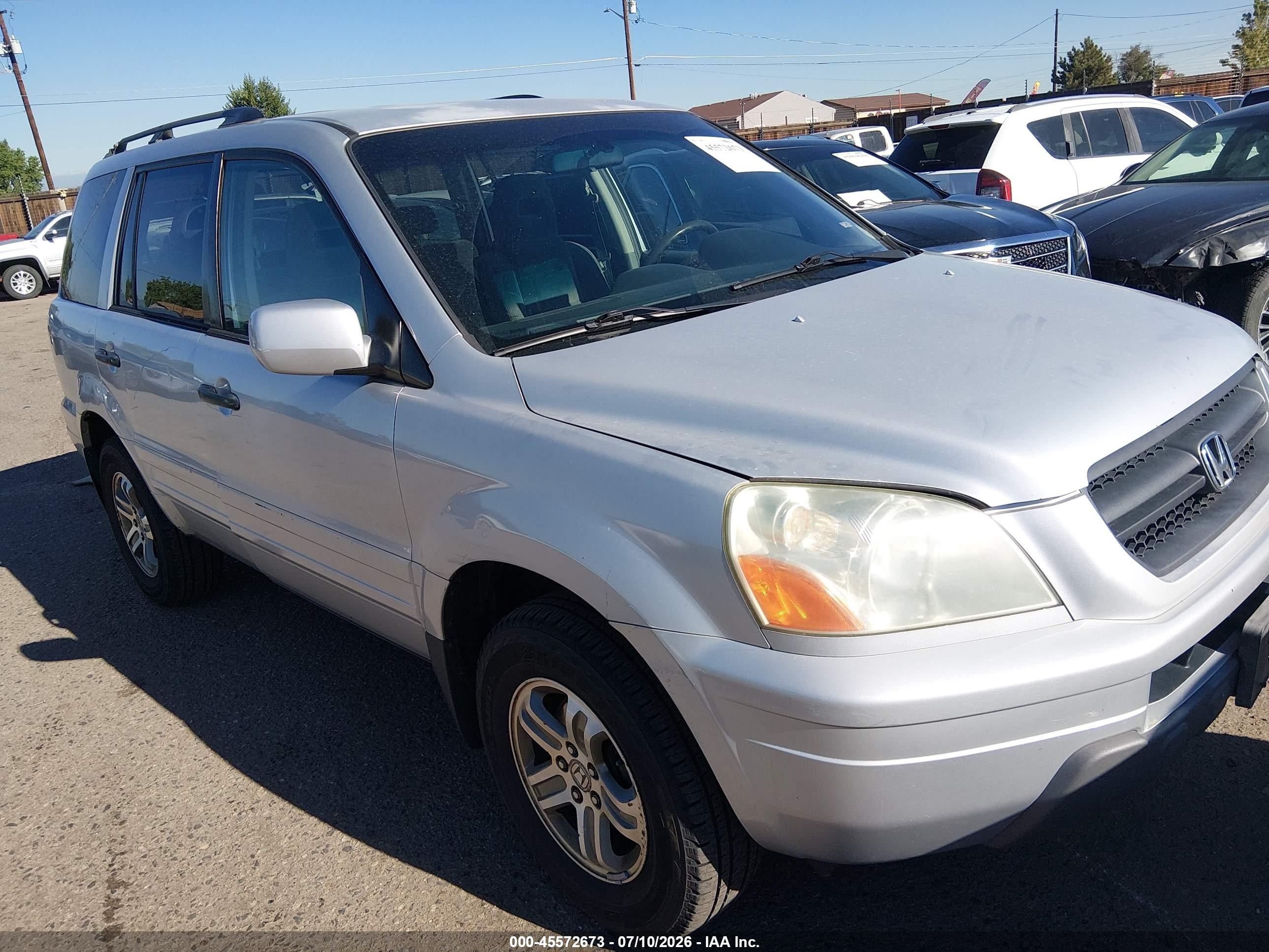 2003 Honda Pilot Ex Gray vin: 2HKYF18493H559262