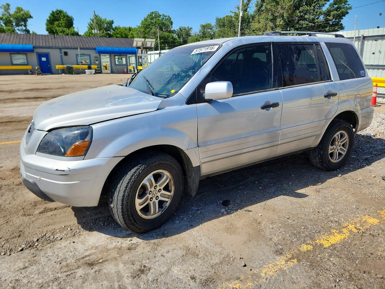 2003 Honda Pilot Silver vin: 2HKYF18493H583321