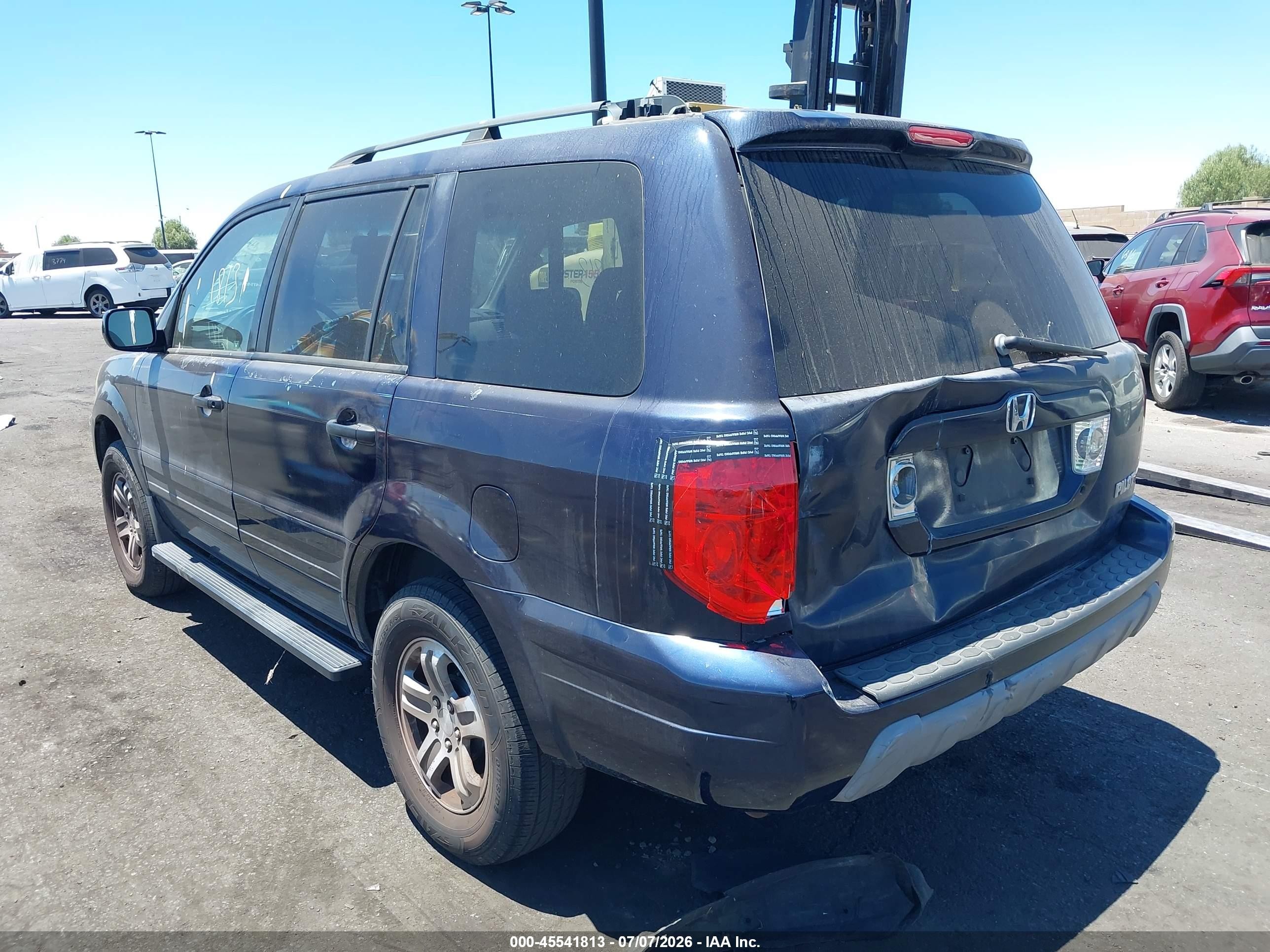2004 Honda Pilot Ex Blue vin: 2HKYF18494H514484